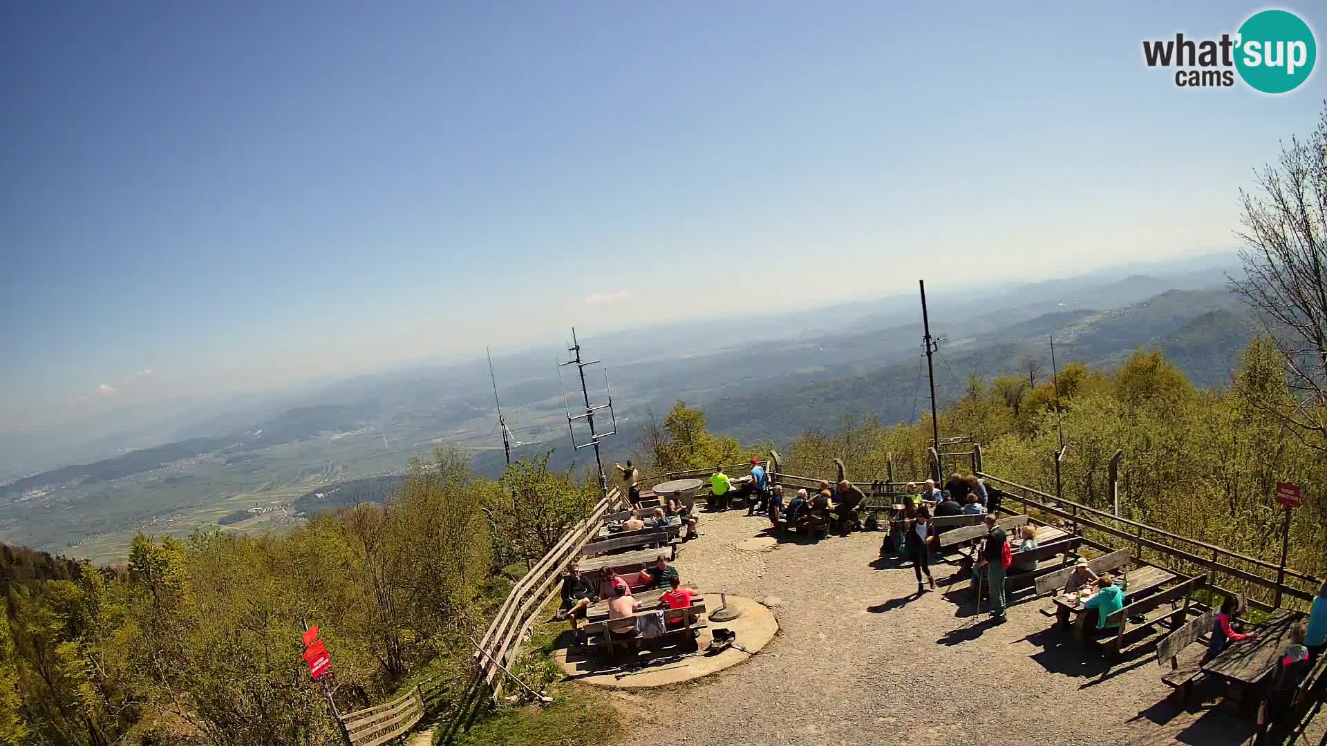 Mount Krim webcam near Ljubljana – Slovenia – view to Grosuplje