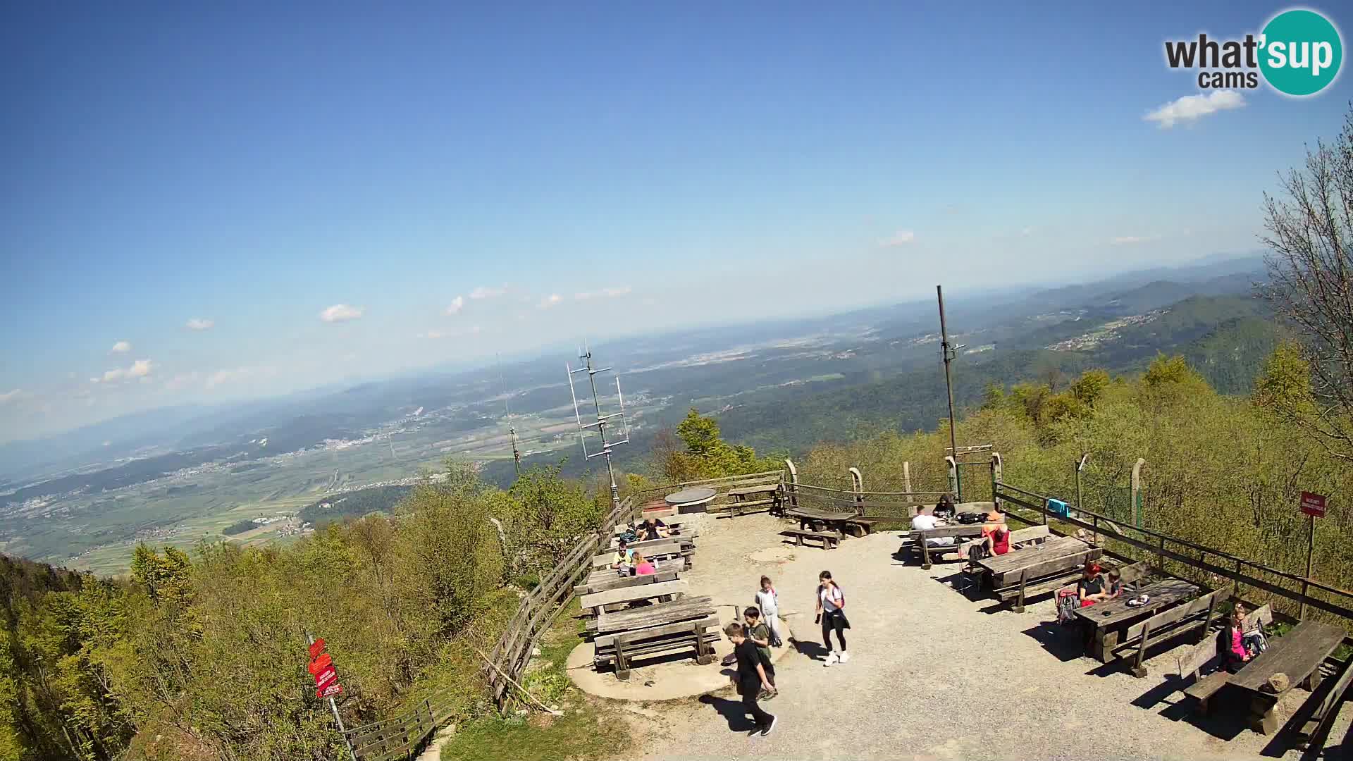 Mount Krim webcam near Ljubljana – Slovenia – view to Grosuplje