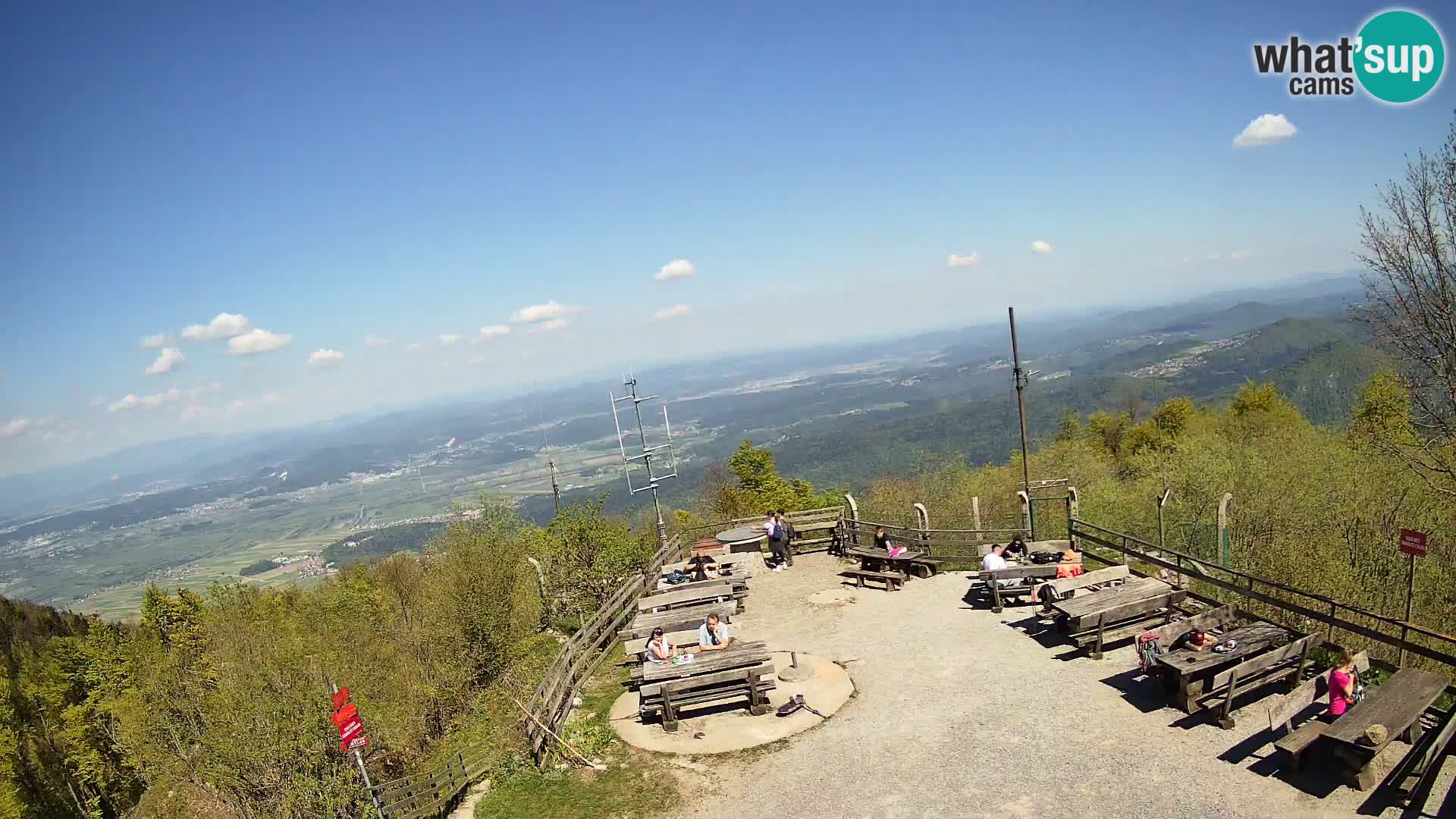 Mount Krim webcam near Ljubljana – Slovenia – view to Grosuplje