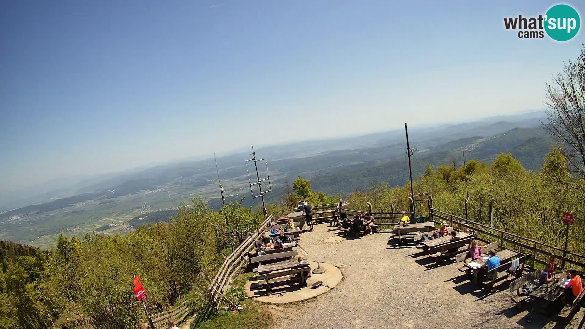 Mount Krim webcam near Ljubljana – Slovenia – view to Grosuplje
