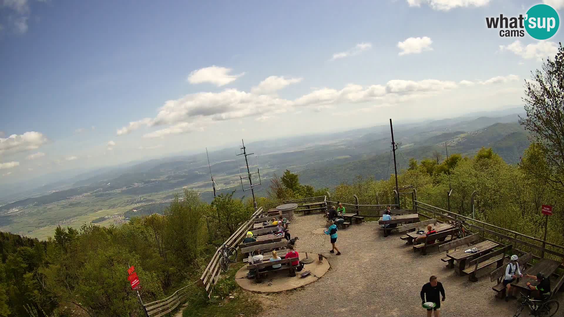 Mount Krim webcam near Ljubljana – Slovenia – view to Grosuplje