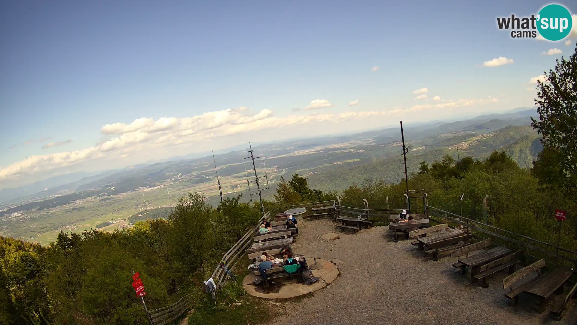 Mount Krim webcam near Ljubljana – Slovenia – view to Grosuplje