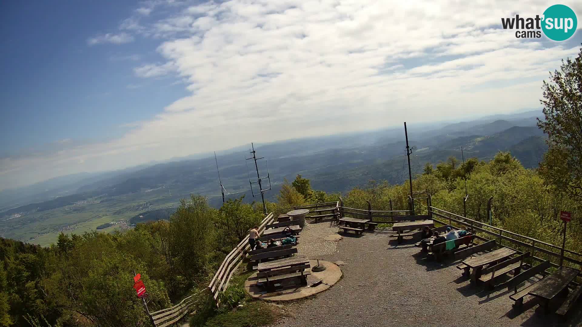 Mount Krim webcam near Ljubljana – Slovenia – view to Grosuplje