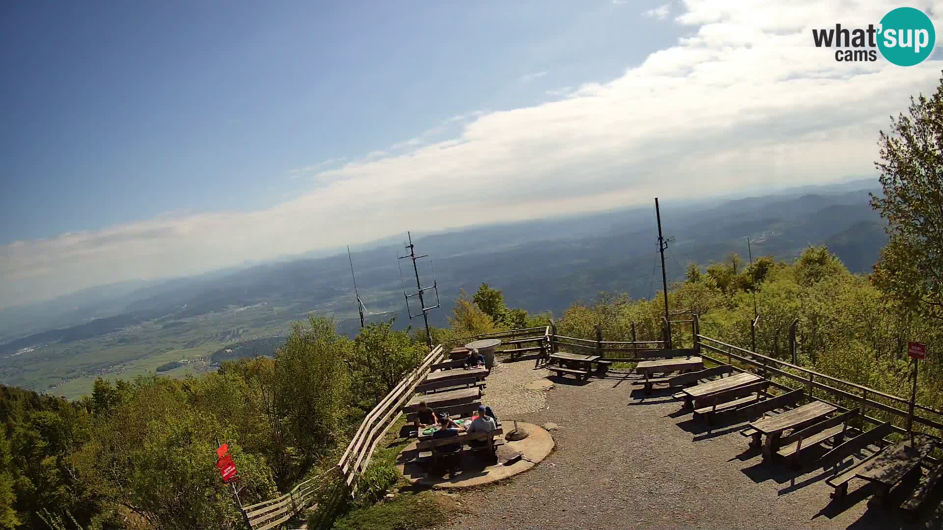 Mount Krim webcam near Ljubljana – Slovenia – view to Grosuplje
