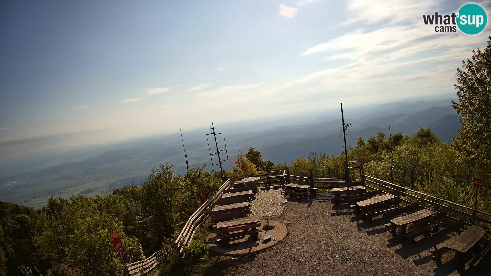 Mount Krim webcam near Ljubljana – Slovenia – view to Grosuplje