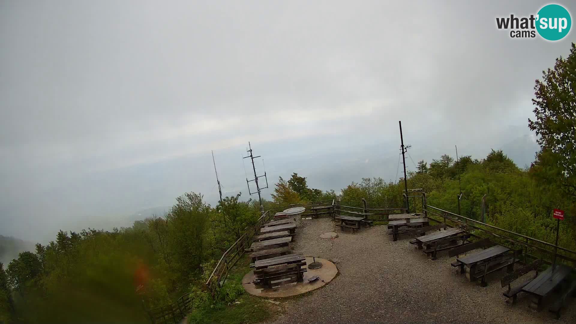 Mount Krim webcam near Ljubljana – Slovenia – view to Grosuplje