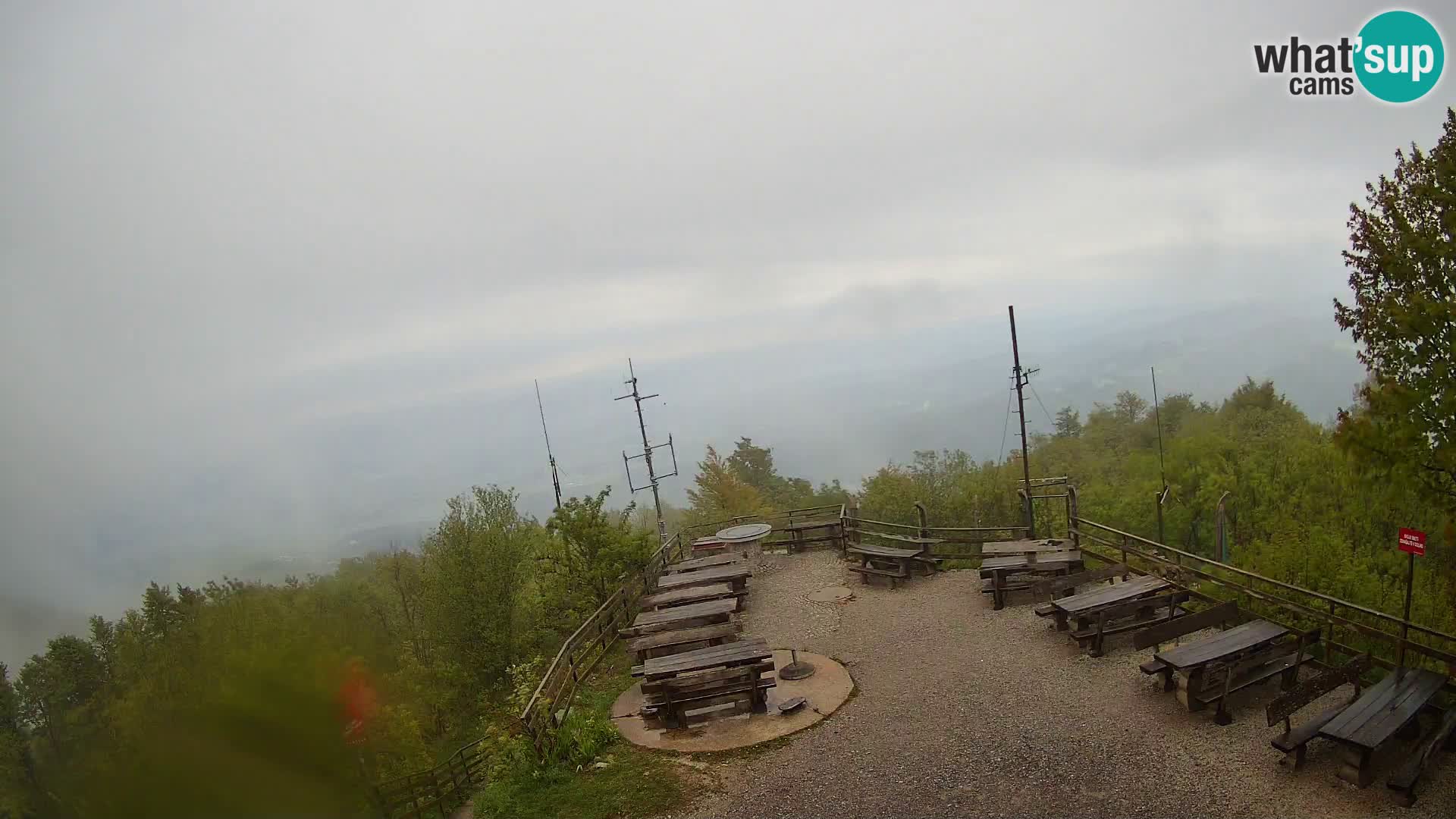 Mount Krim webcam near Ljubljana – Slovenia – view to Grosuplje