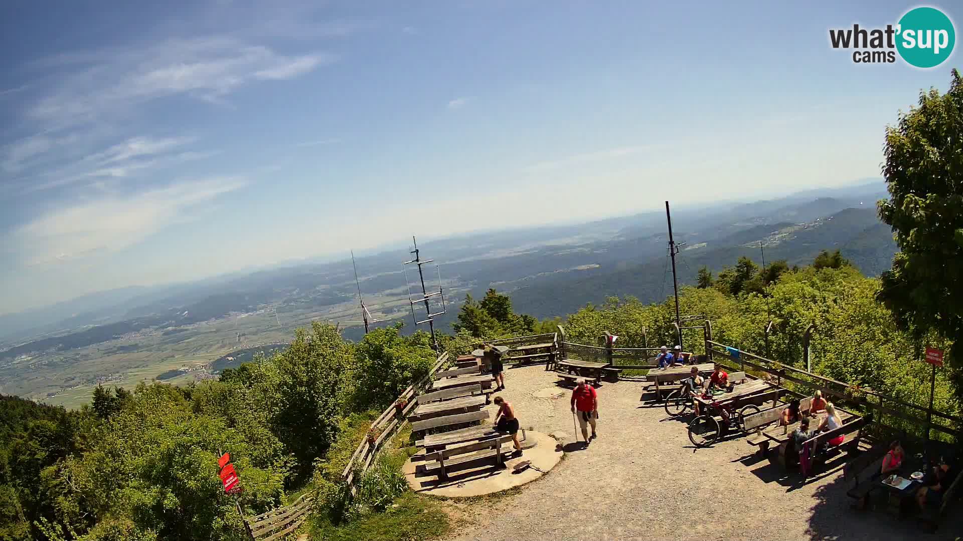 Mount Krim webcam near Ljubljana – Slovenia – view to Grosuplje