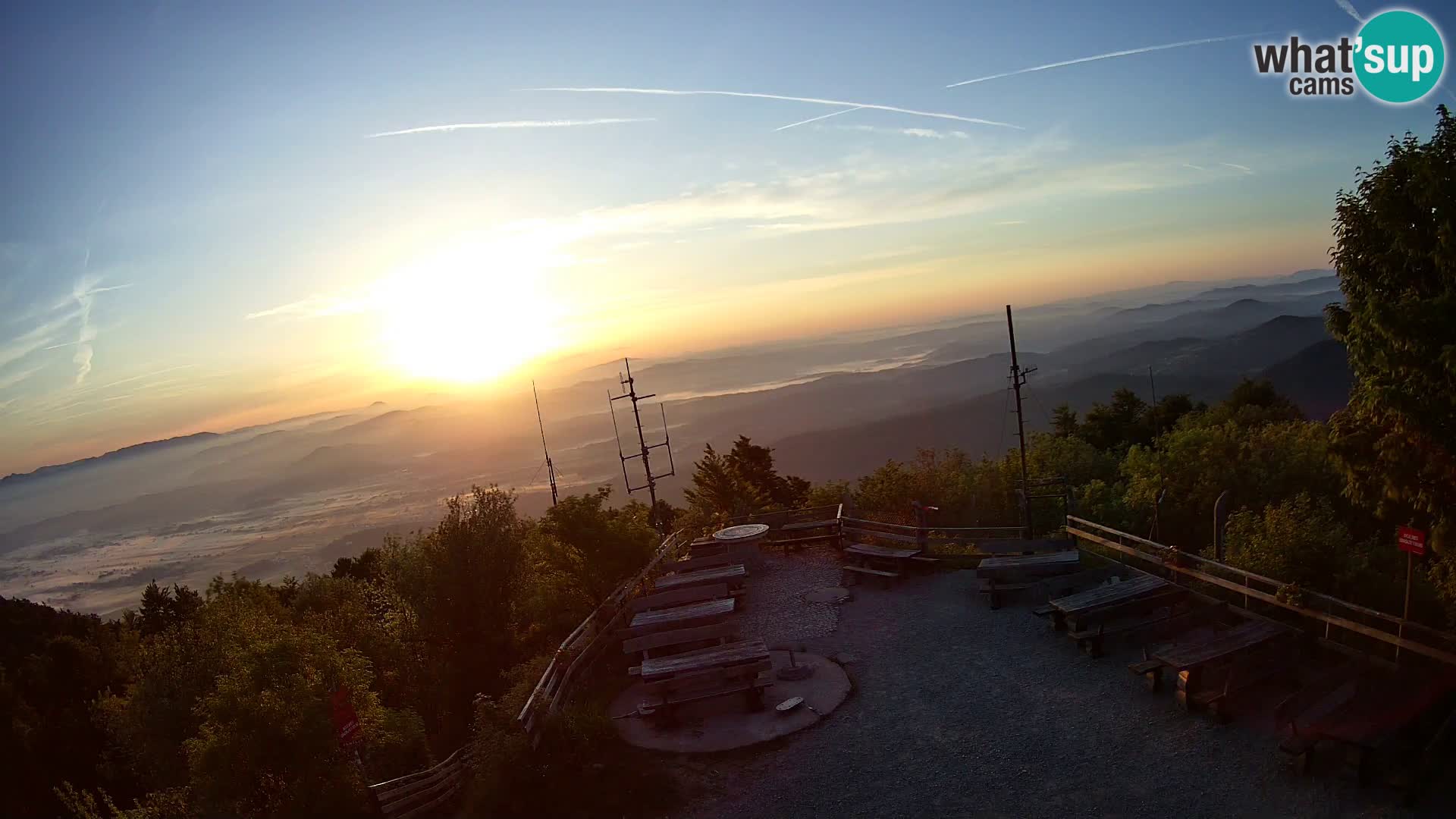 Mount Krim webcam near Ljubljana – Slovenia – view to Grosuplje