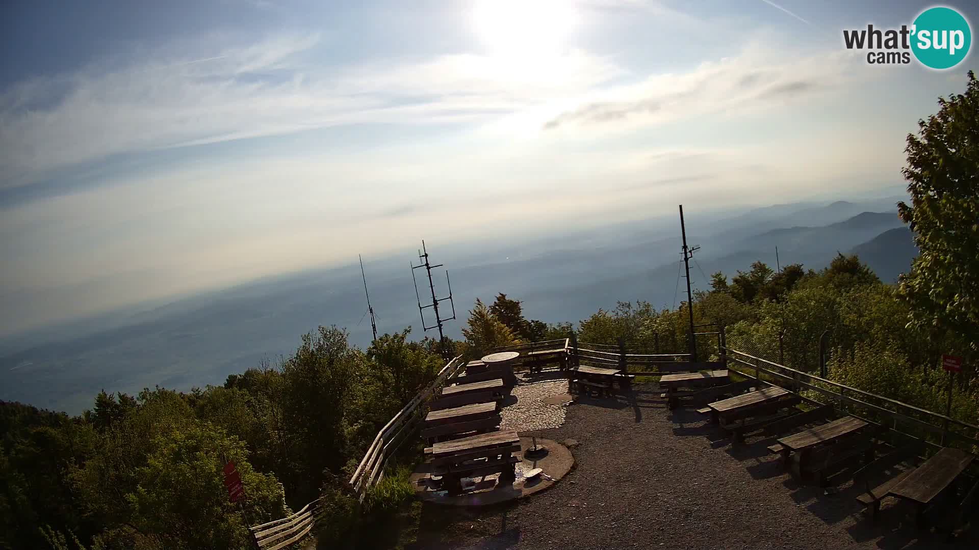 Mount Krim webcam near Ljubljana – Slovenia – view to Grosuplje
