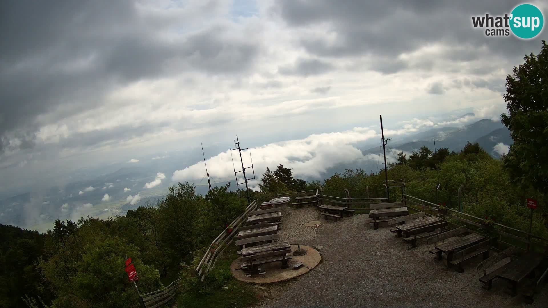 Mount Krim webcam near Ljubljana – Slovenia – view to Grosuplje