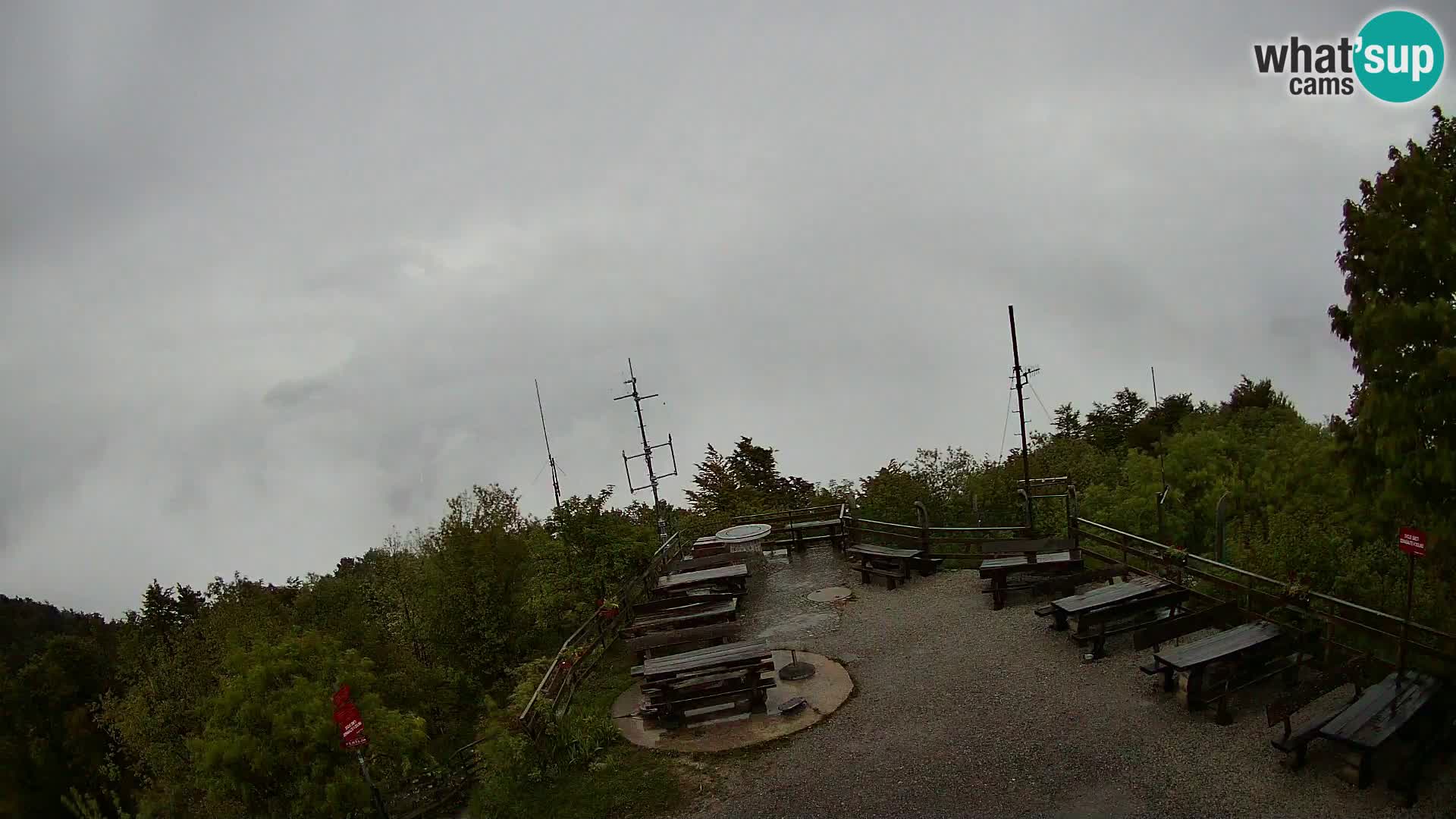 Mount Krim webcam near Ljubljana – Slovenia – view to Grosuplje