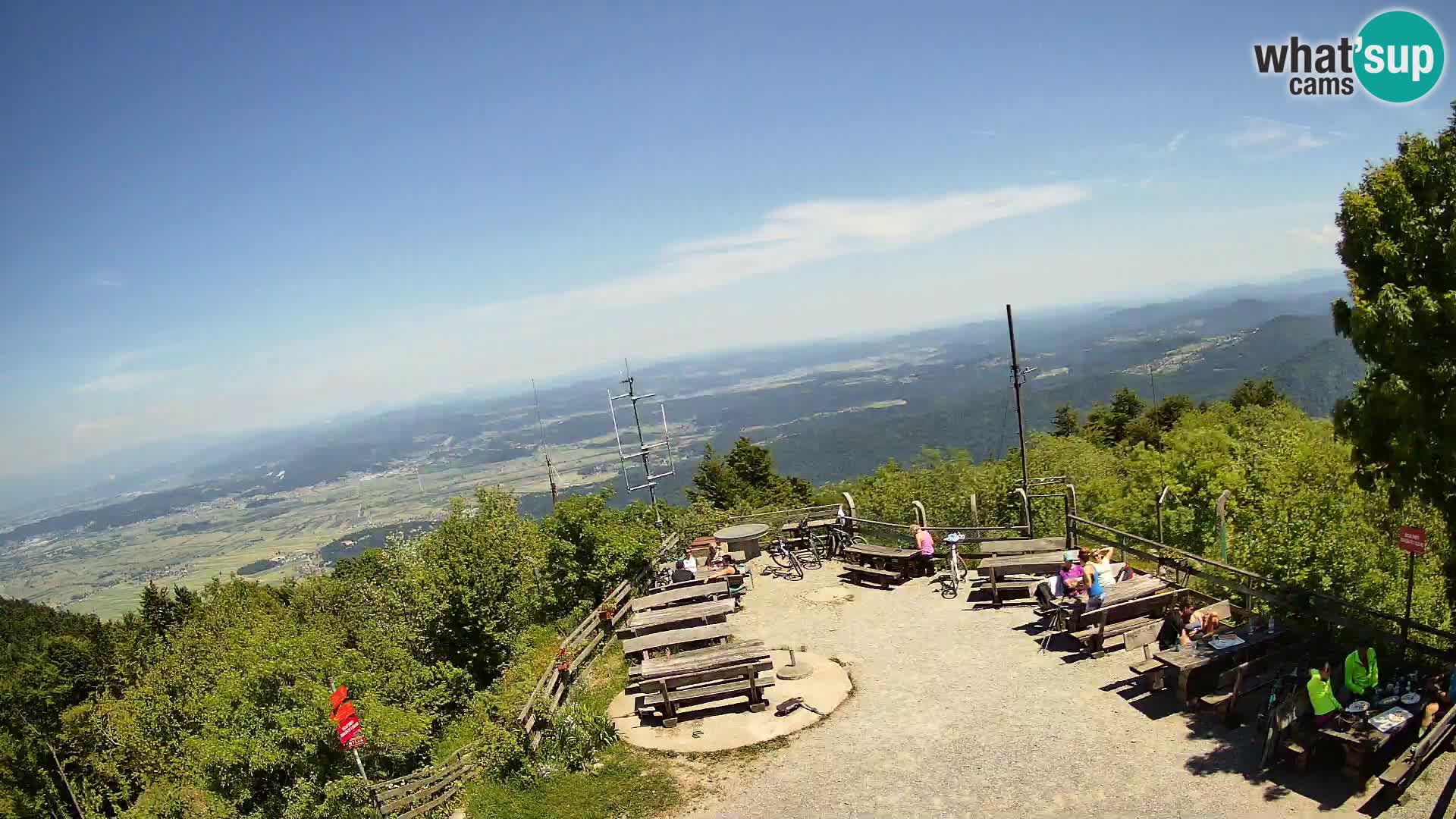 Mount Krim webcam near Ljubljana – Slovenia – view to Grosuplje