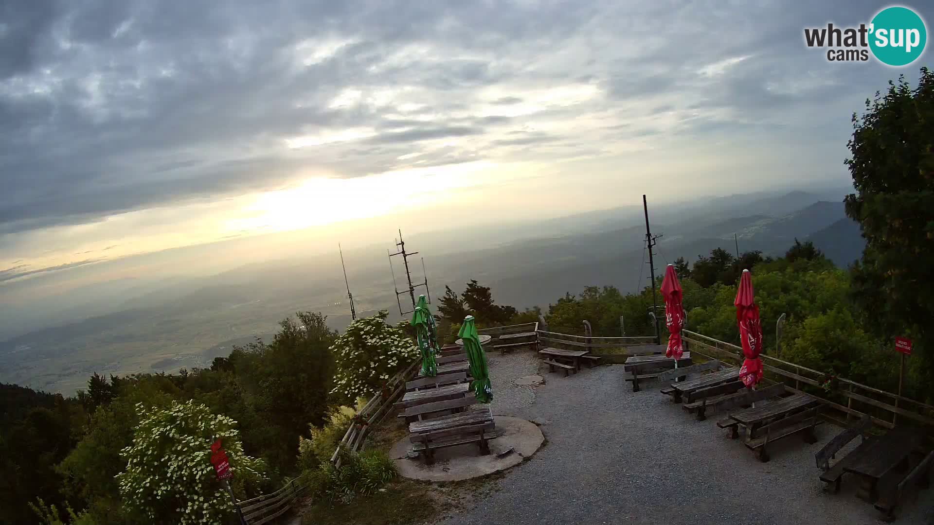 Mount Krim webcam near Ljubljana – Slovenia – view to Grosuplje