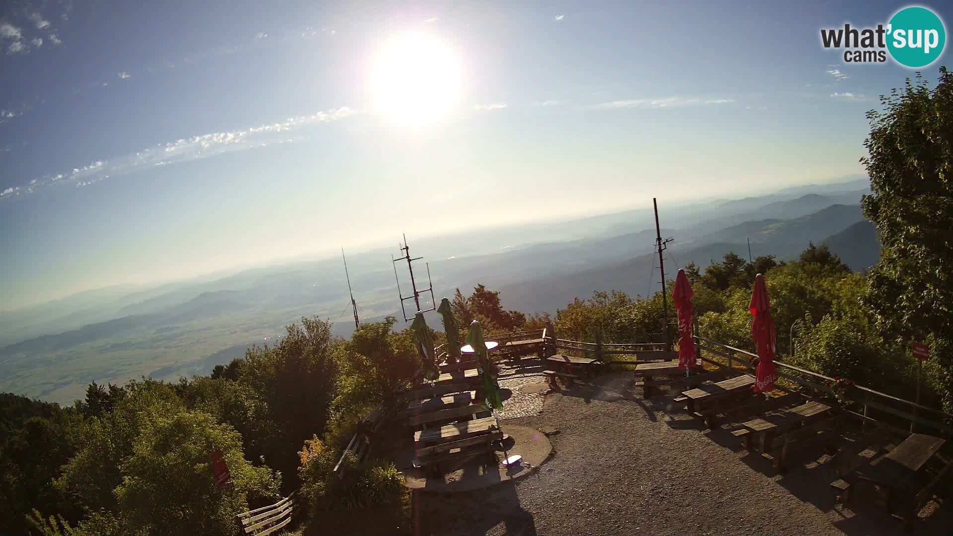Mount Krim webcam near Ljubljana – Slovenia – view to Grosuplje