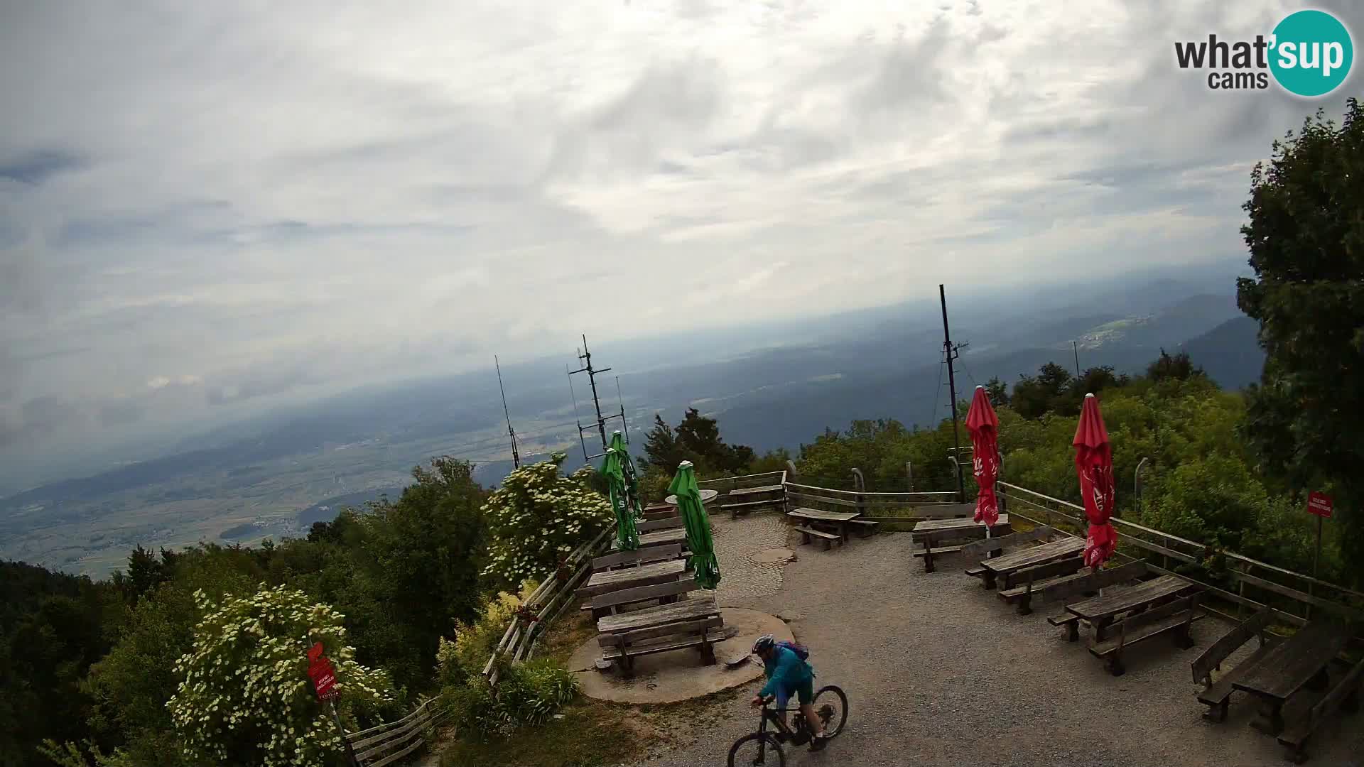 Mount Krim webcam near Ljubljana – Slovenia – view to Grosuplje