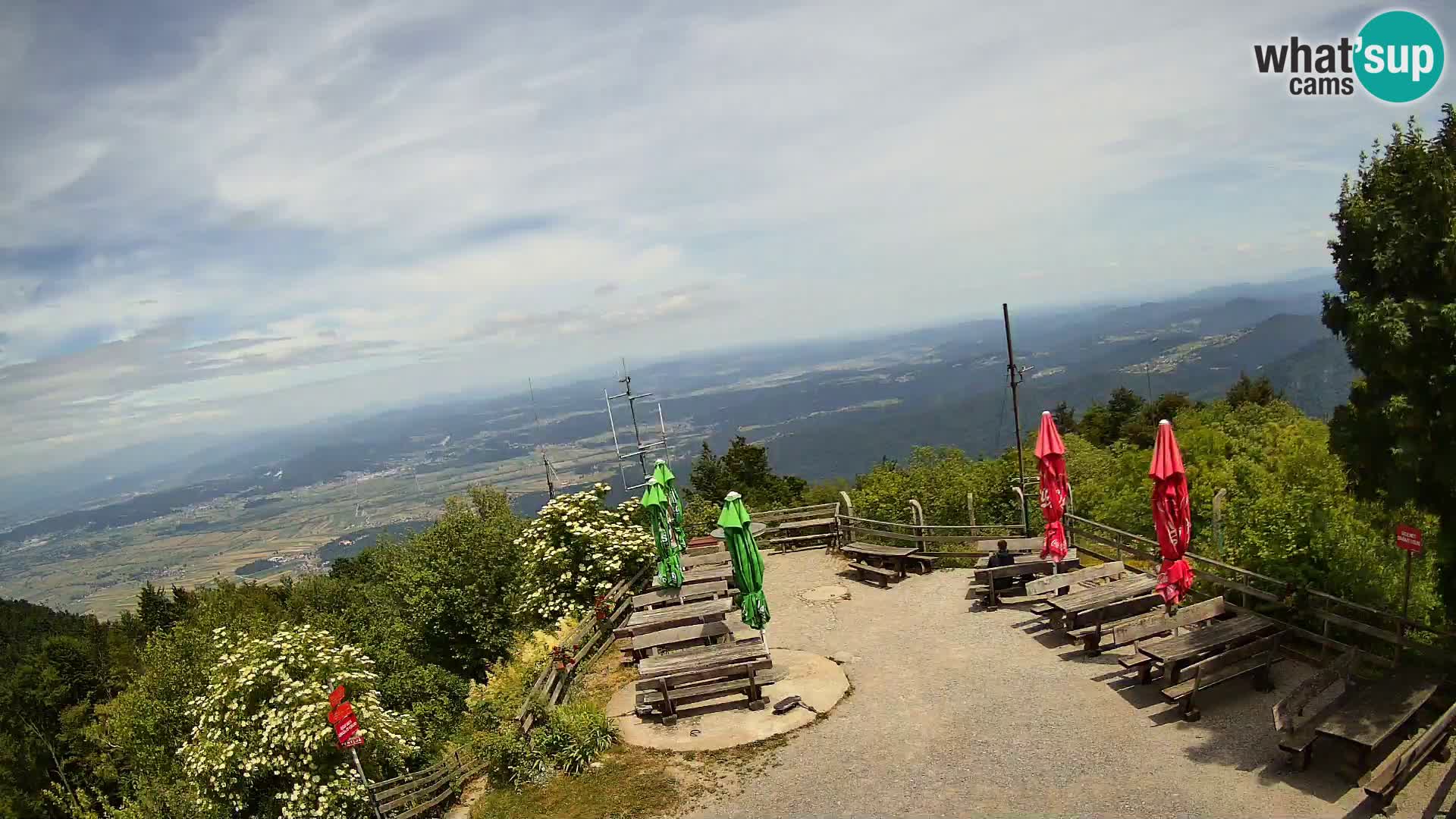 Mount Krim webcam near Ljubljana – Slovenia – view to Grosuplje