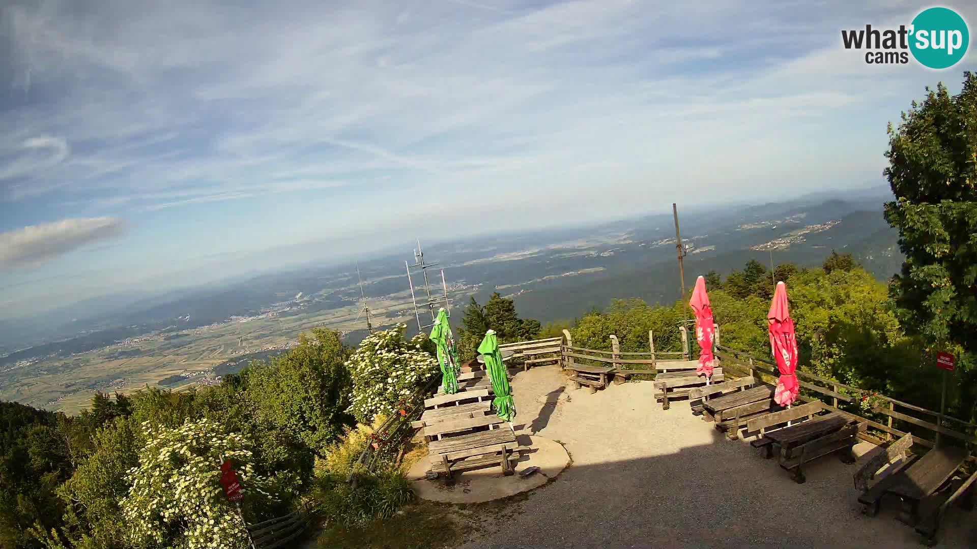 Mount Krim webcam near Ljubljana – Slovenia – view to Grosuplje