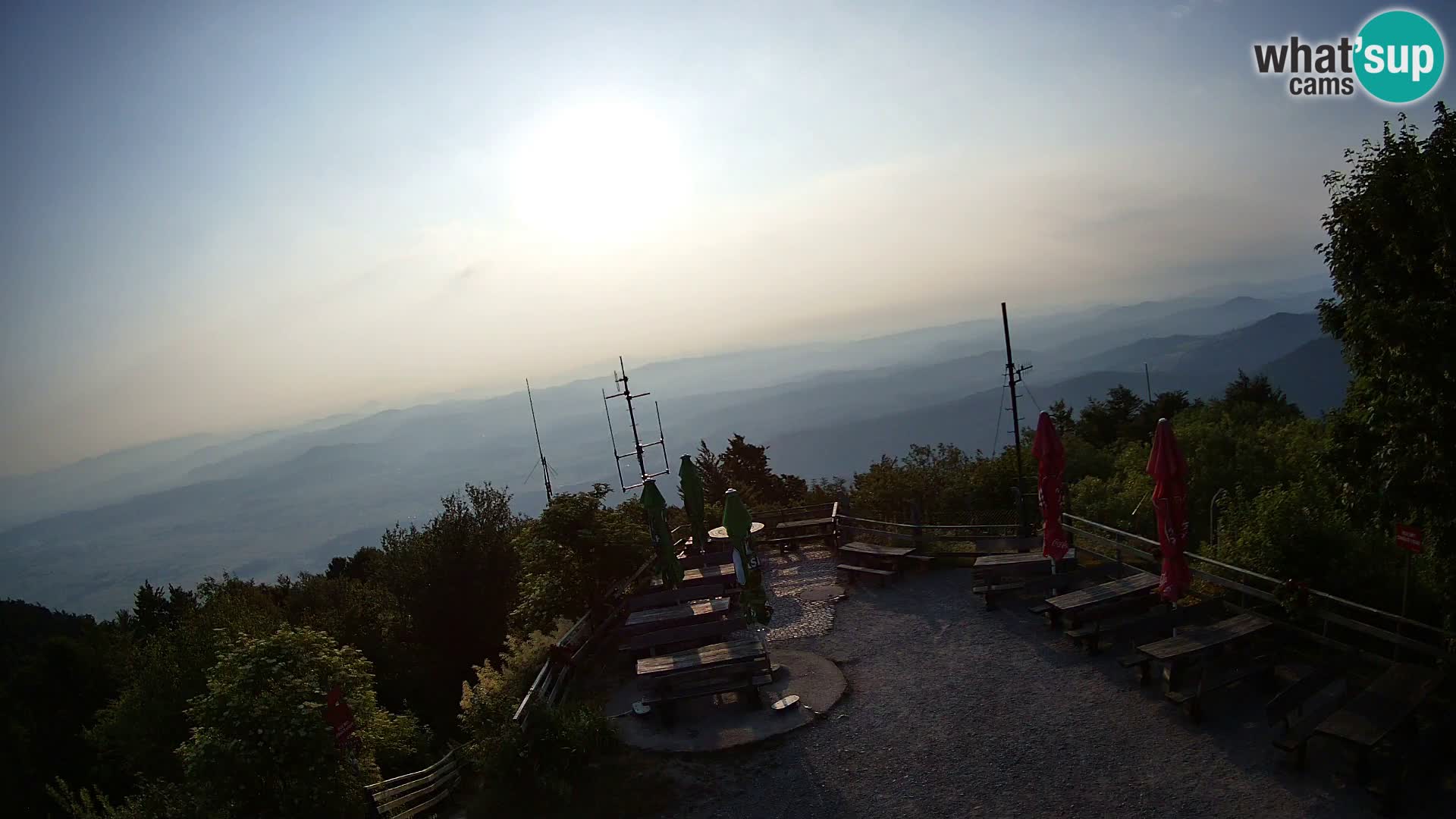 Mount Krim webcam near Ljubljana – Slovenia – view to Grosuplje