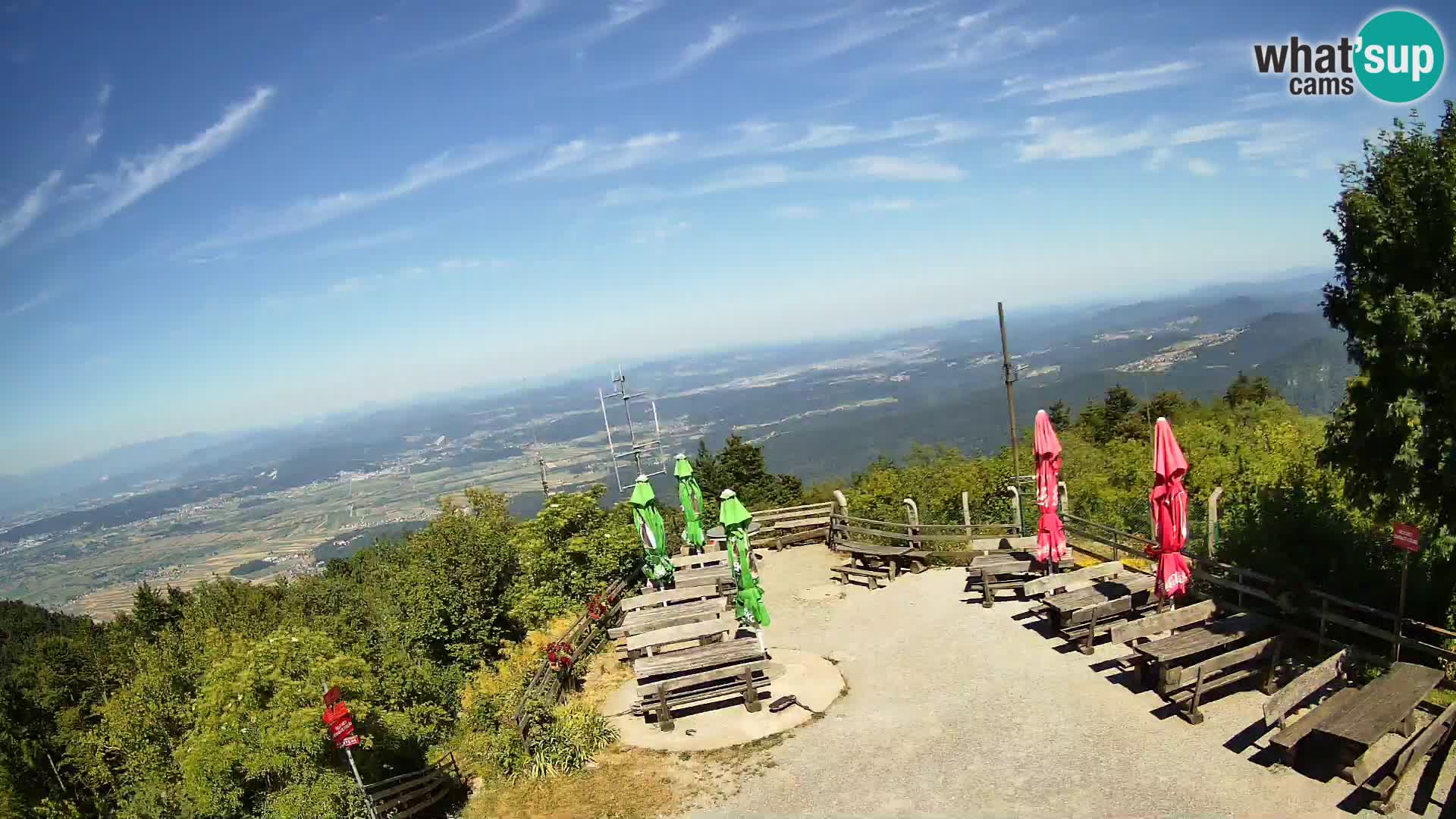 Mount Krim webcam near Ljubljana – Slovenia – view to Grosuplje