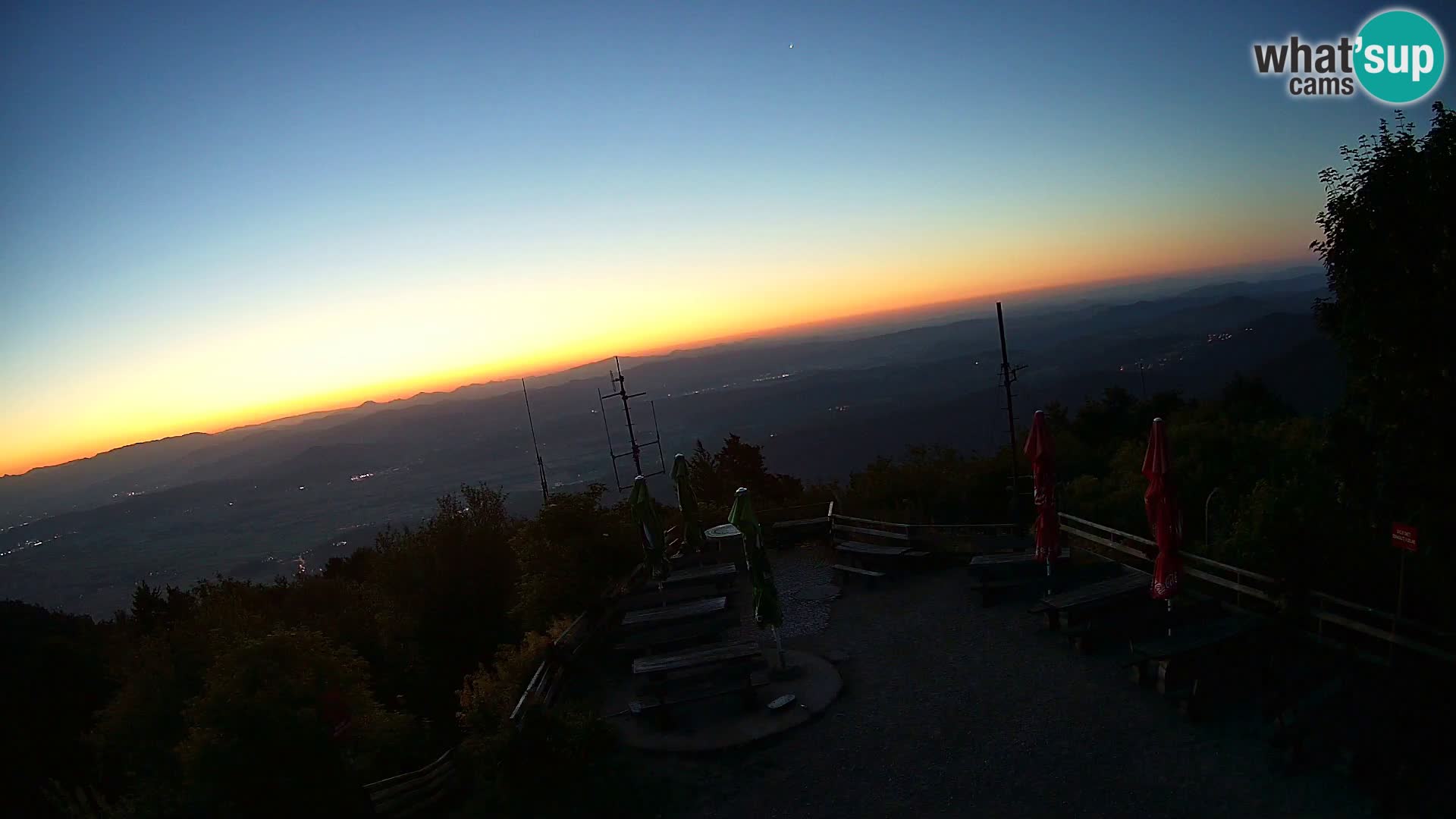 Mount Krim webcam near Ljubljana – Slovenia – view to Grosuplje