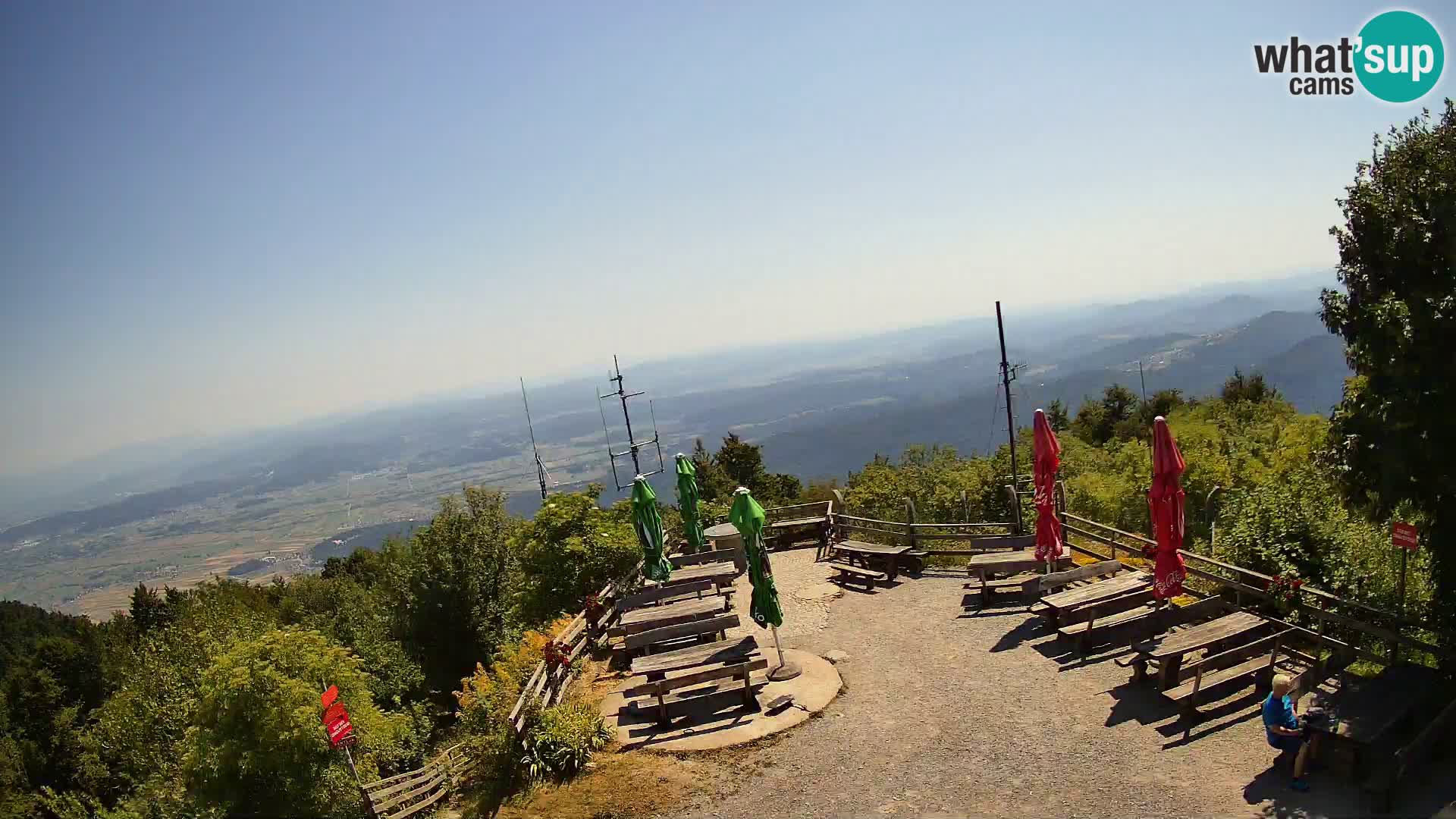 Mount Krim webcam near Ljubljana – Slovenia – view to Grosuplje