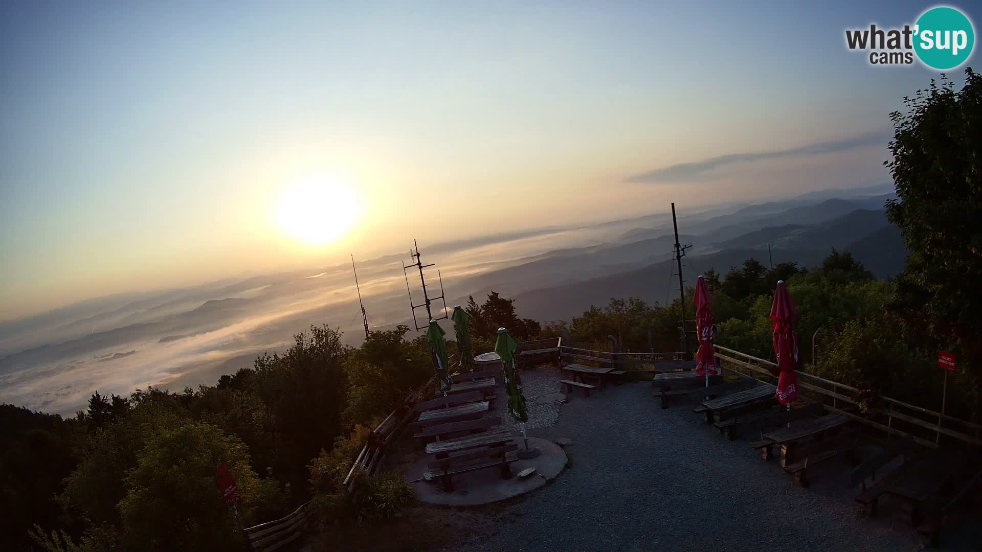 Mount Krim webcam near Ljubljana – Slovenia – view to Grosuplje