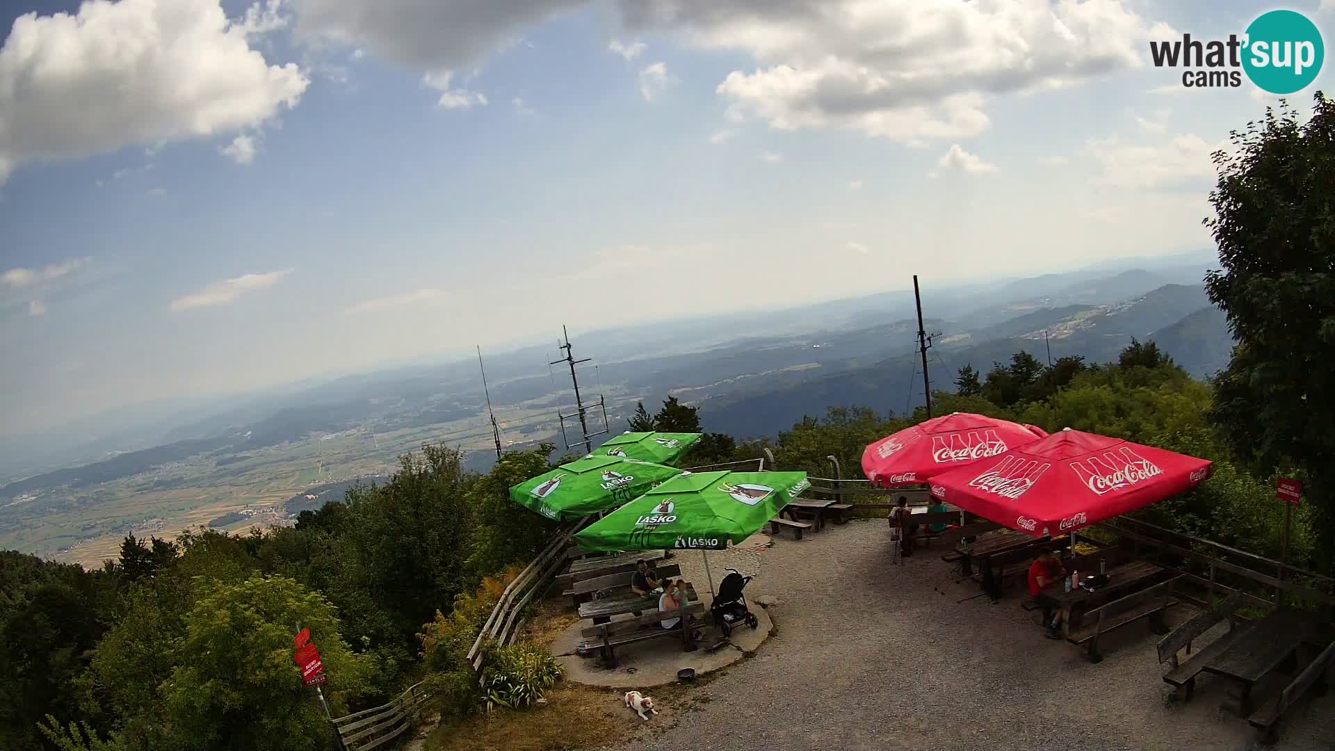 Mount Krim webcam near Ljubljana – Slovenia – view to Grosuplje