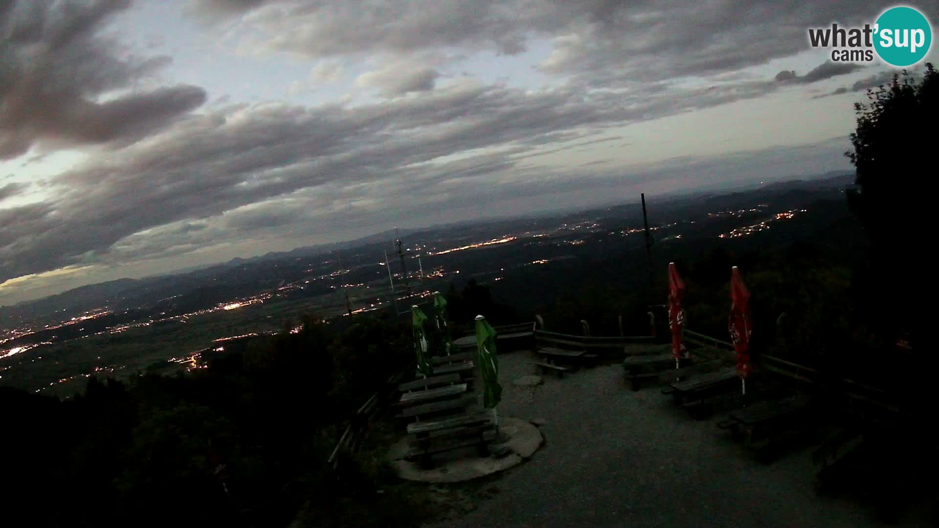 Mount Krim webcam near Ljubljana – Slovenia – view to Grosuplje