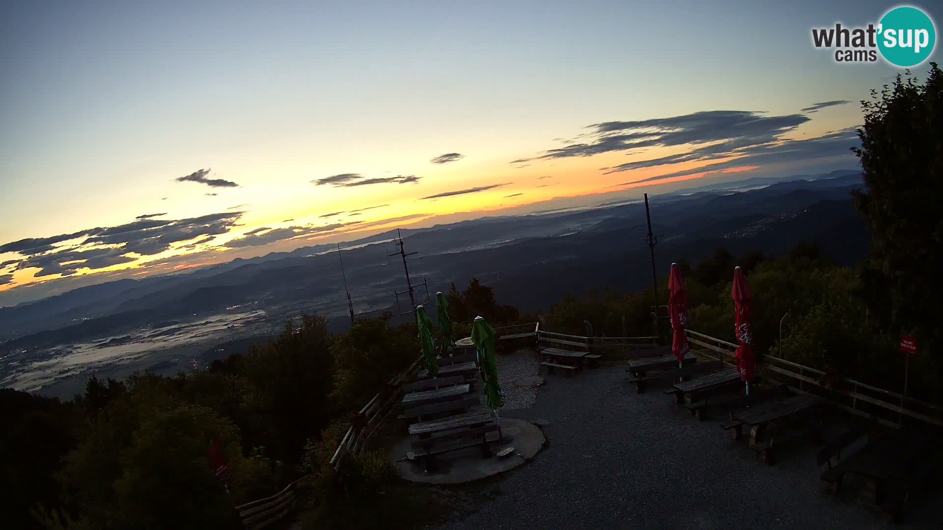 Mount Krim webcam near Ljubljana – Slovenia – view to Grosuplje