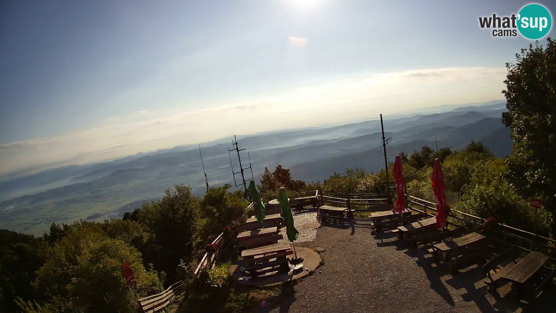 Mount Krim webcam near Ljubljana – Slovenia – view to Grosuplje