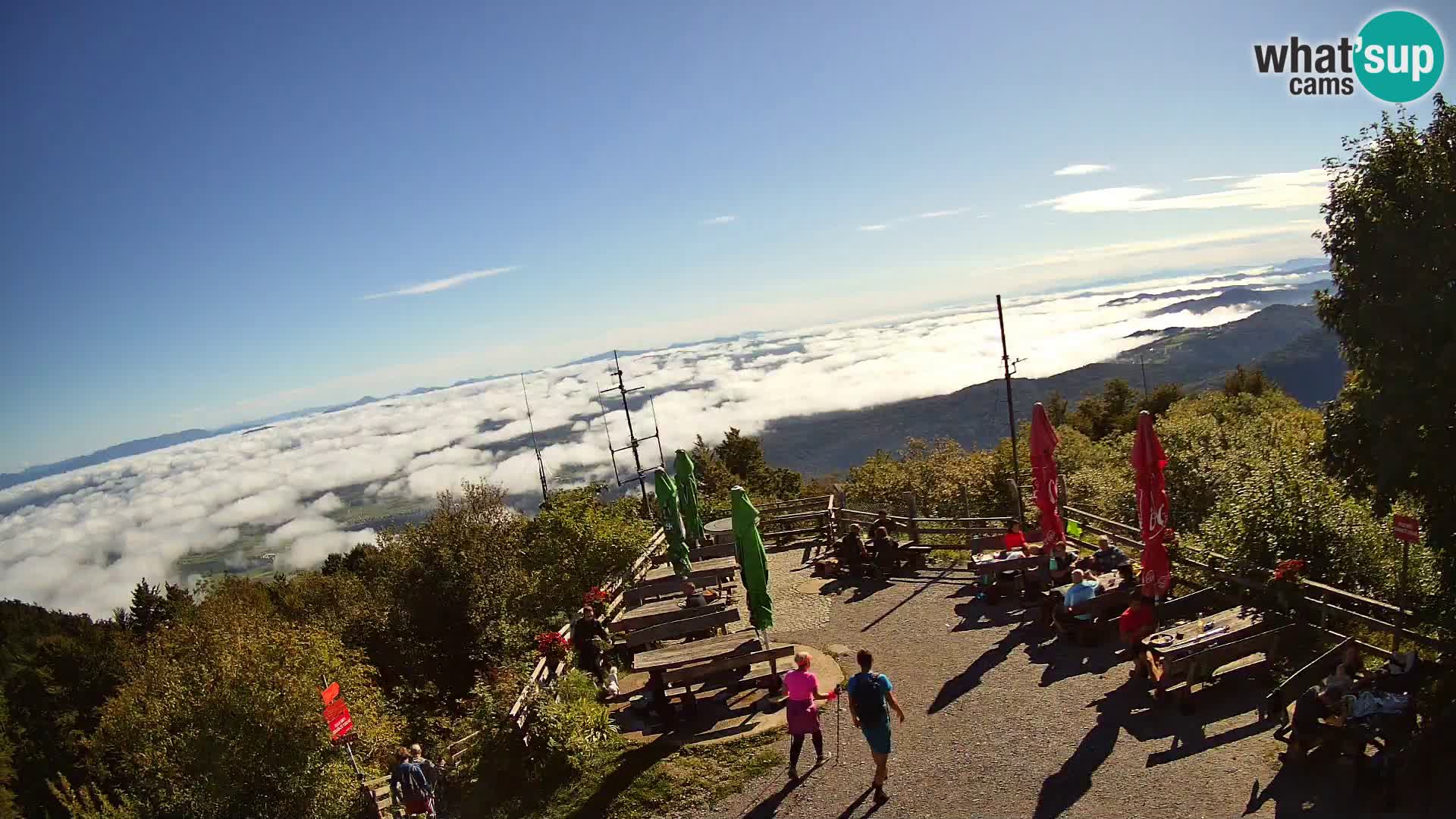 Mount Krim webcam near Ljubljana – Slovenia – view to Grosuplje