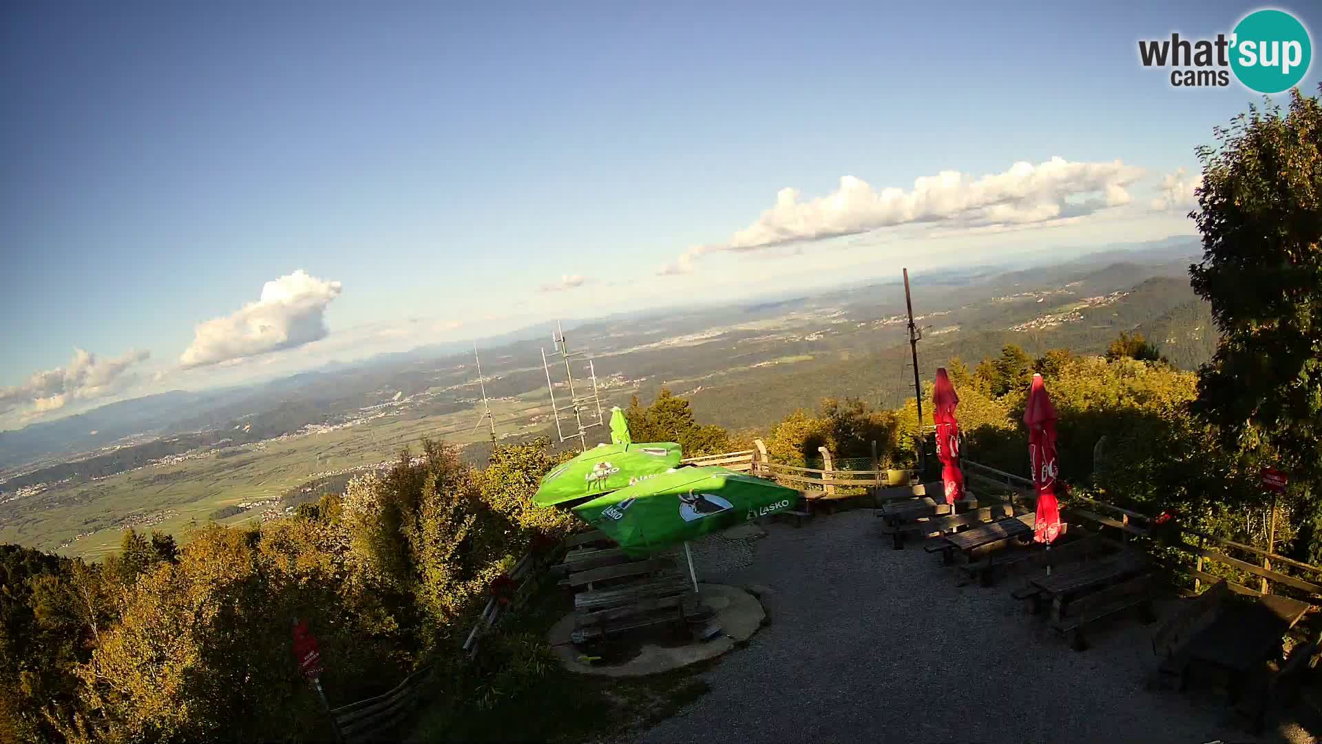 Mount Krim webcam near Ljubljana – Slovenia – view to Grosuplje