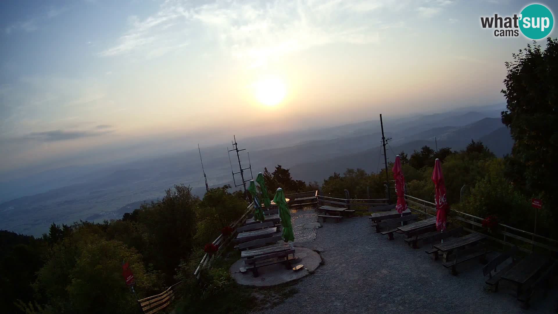 Mount Krim webcam near Ljubljana – Slovenia – view to Grosuplje