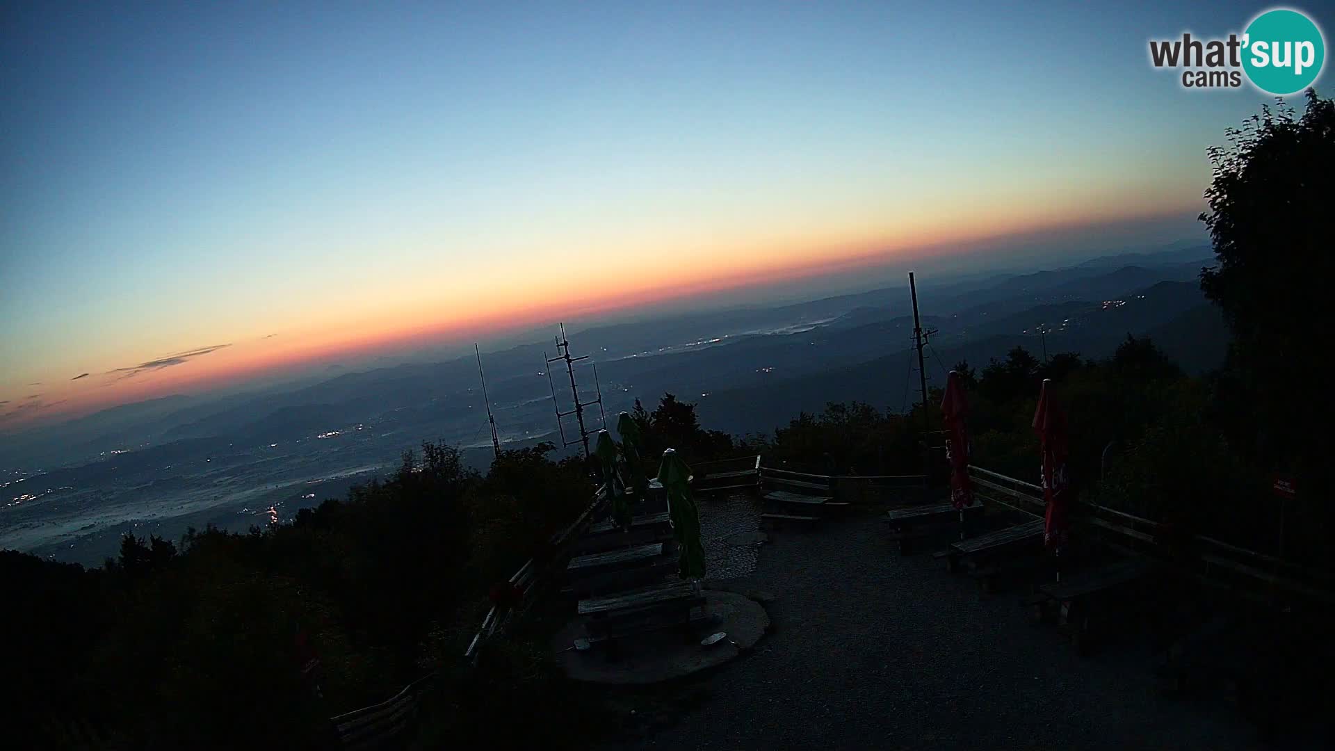 Mount Krim webcam near Ljubljana – Slovenia – view to Grosuplje