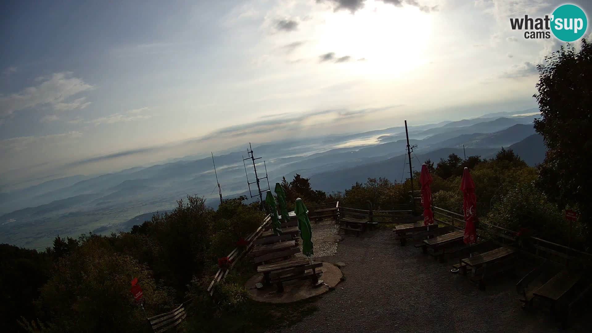 Mount Krim webcam near Ljubljana – Slovenia – view to Grosuplje