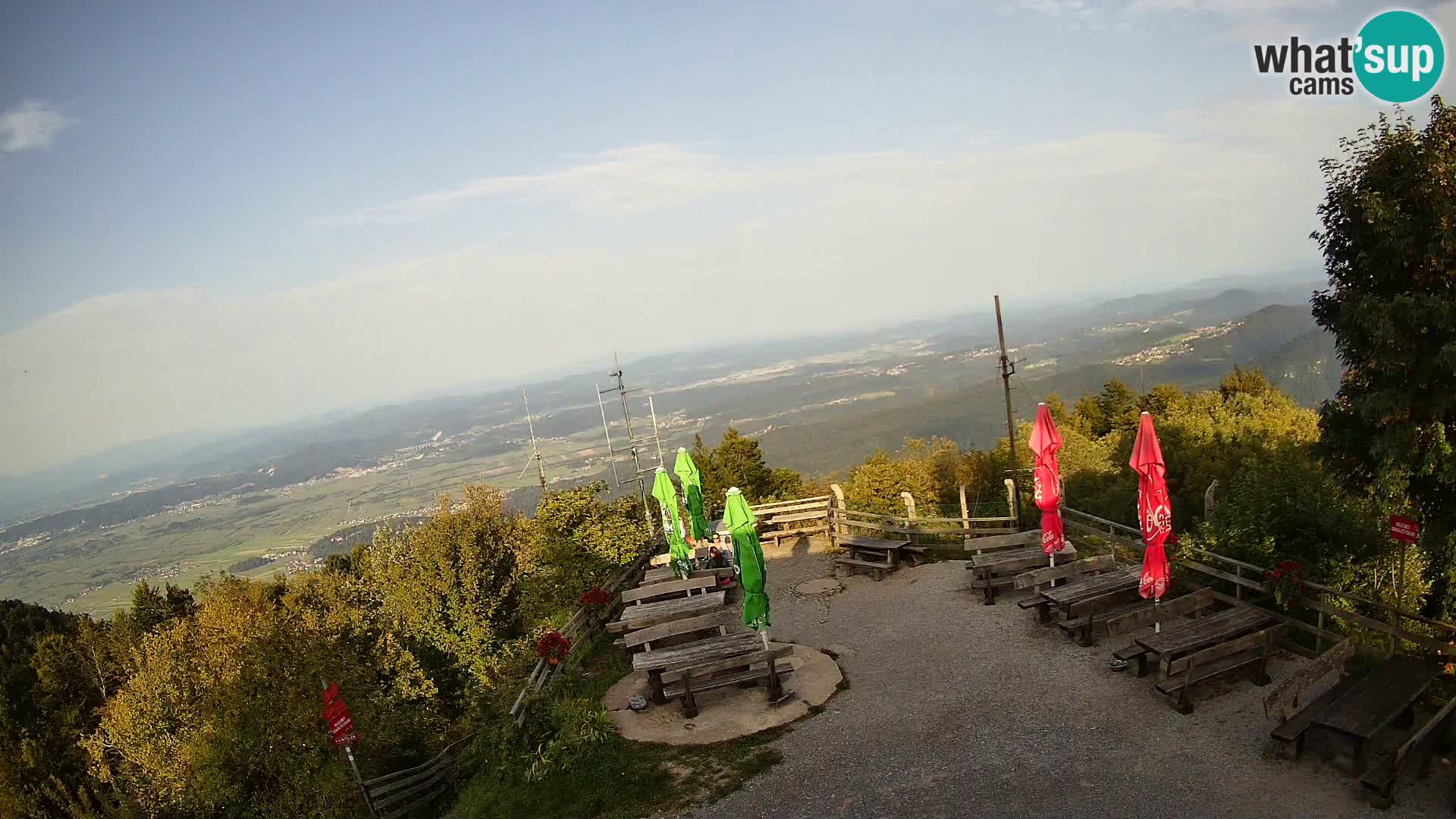 Mount Krim webcam near Ljubljana – Slovenia – view to Grosuplje