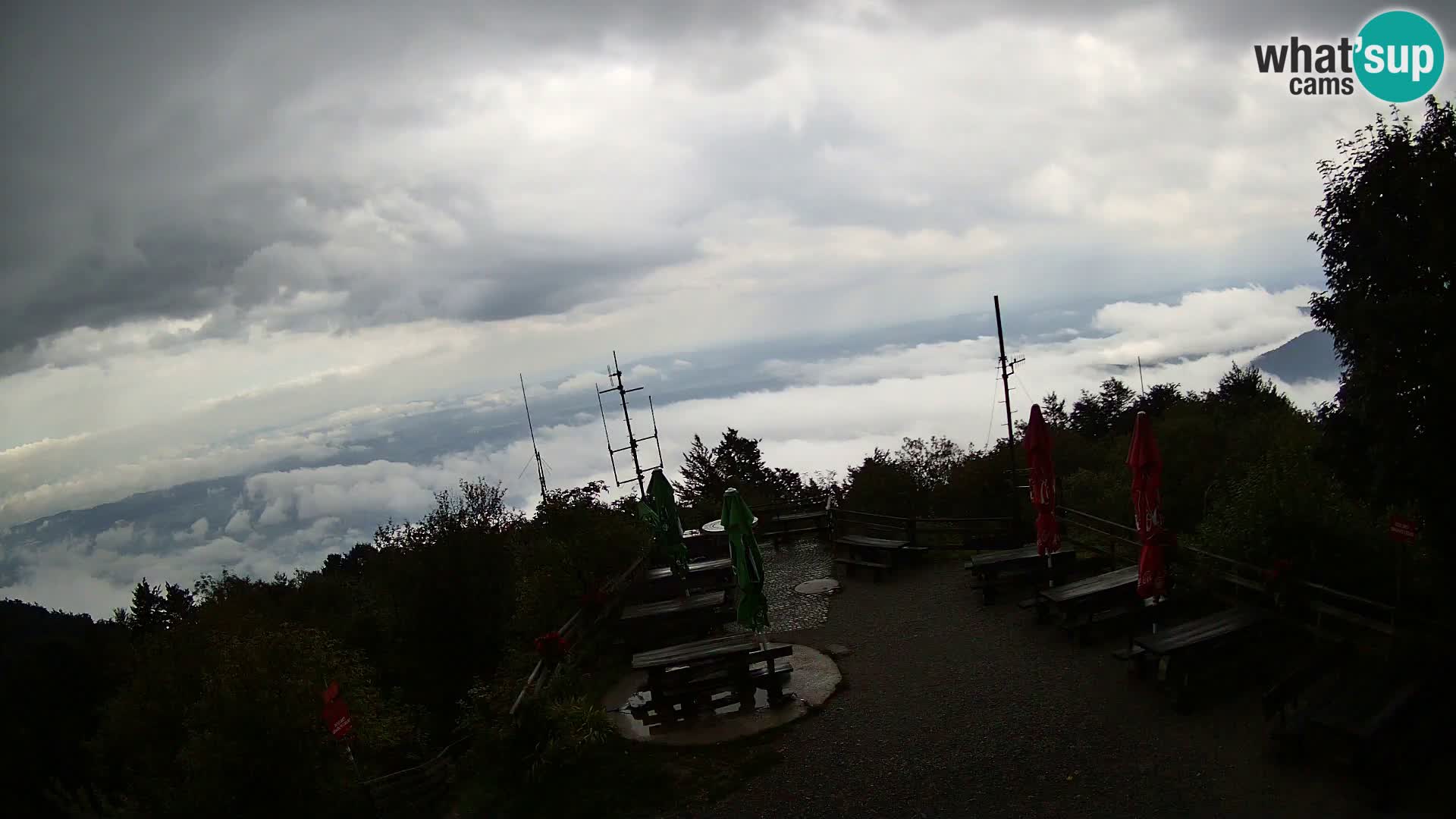 Mount Krim webcam near Ljubljana – Slovenia – view to Grosuplje