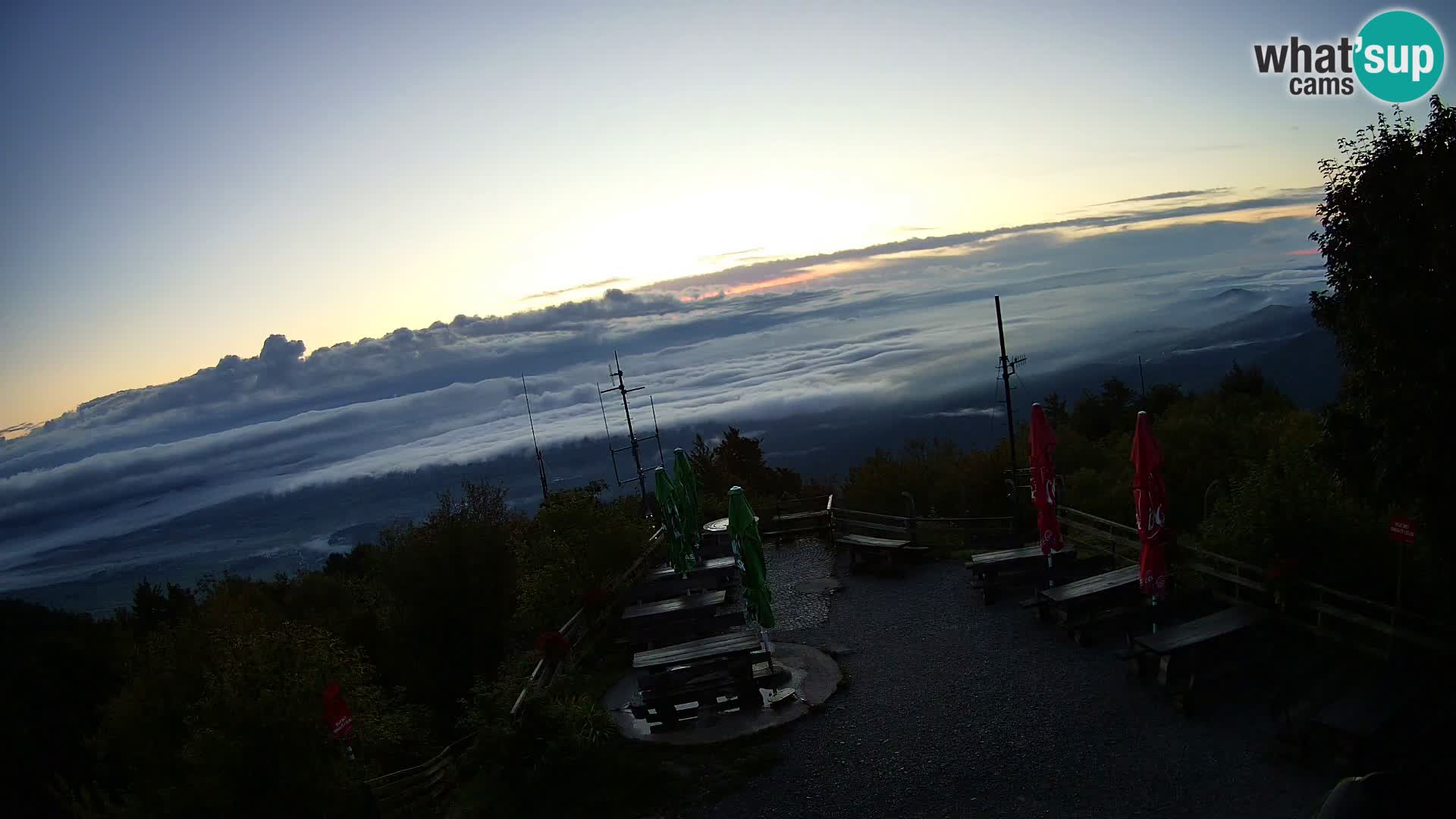 Mount Krim webcam near Ljubljana – Slovenia – view to Grosuplje