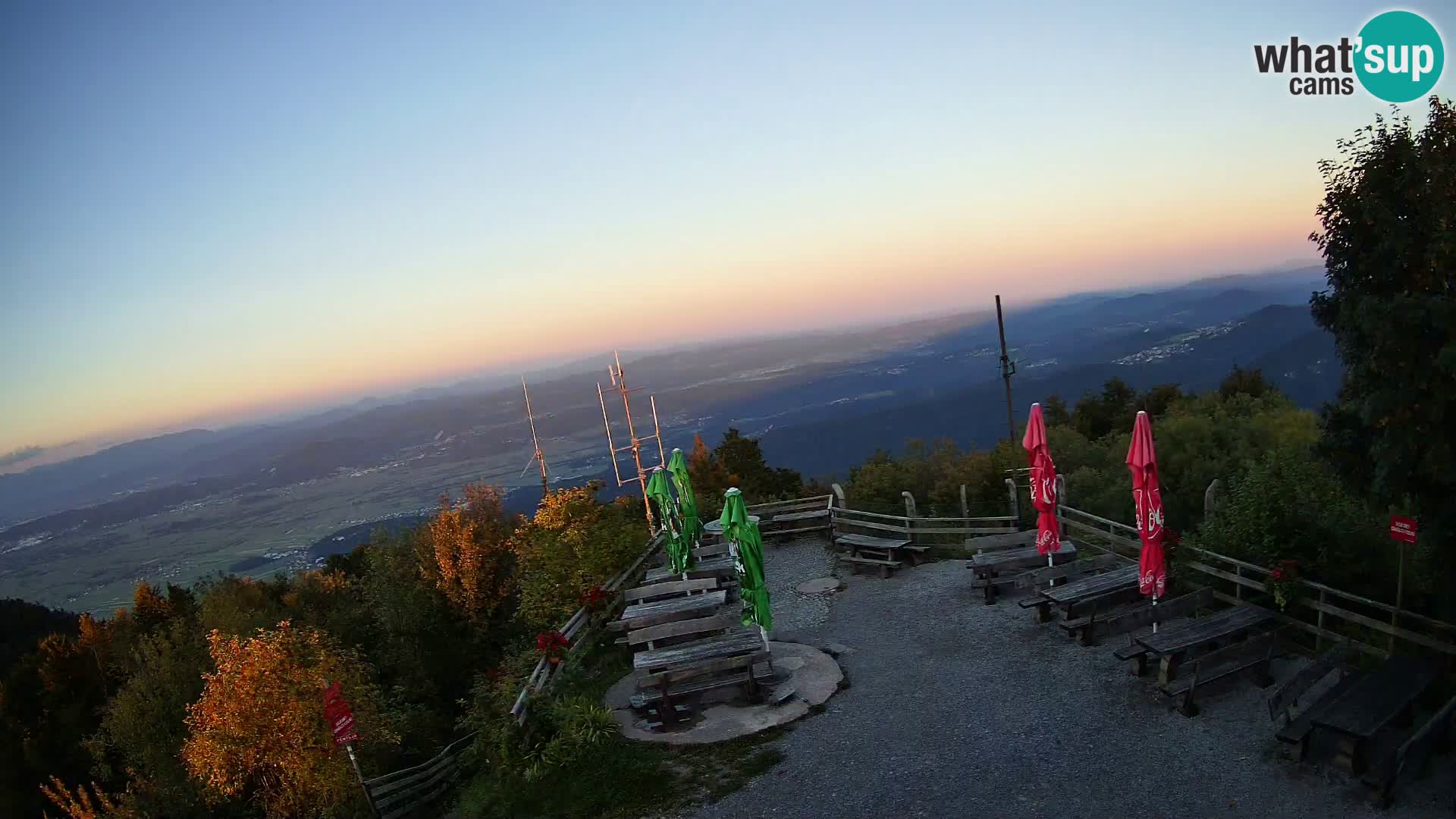 Mount Krim webcam near Ljubljana – Slovenia – view to Grosuplje