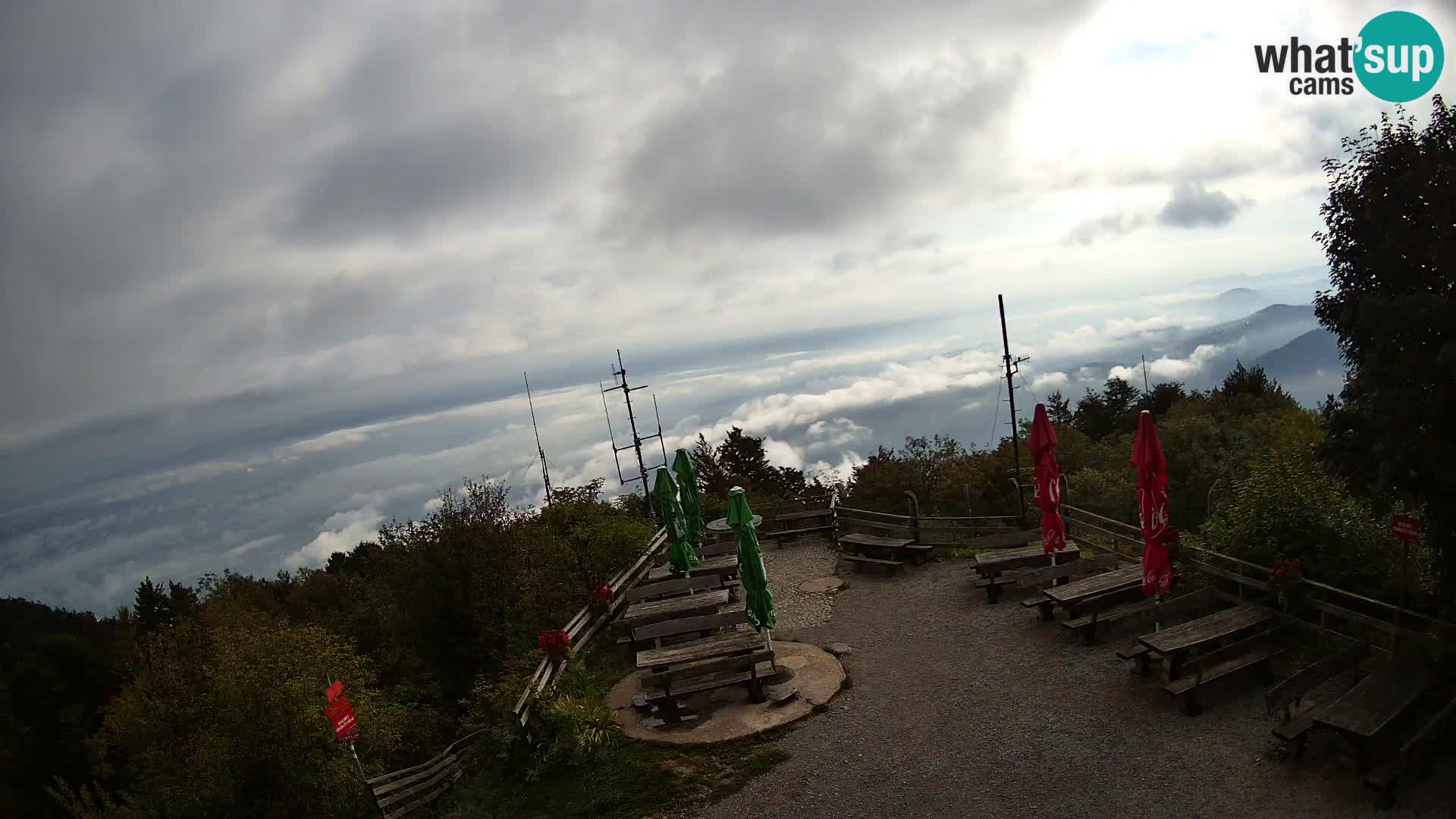Mount Krim webcam near Ljubljana – Slovenia – view to Grosuplje