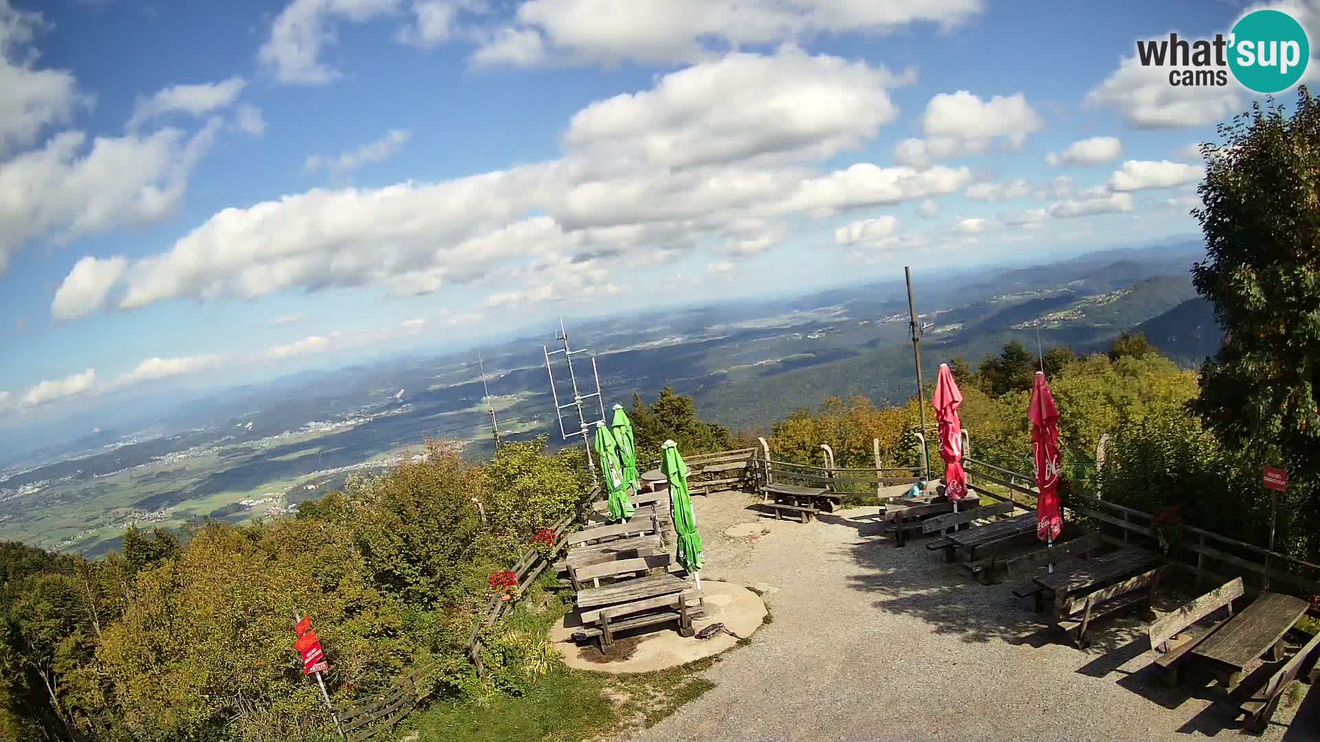 Mount Krim webcam near Ljubljana – Slovenia – view to Grosuplje
