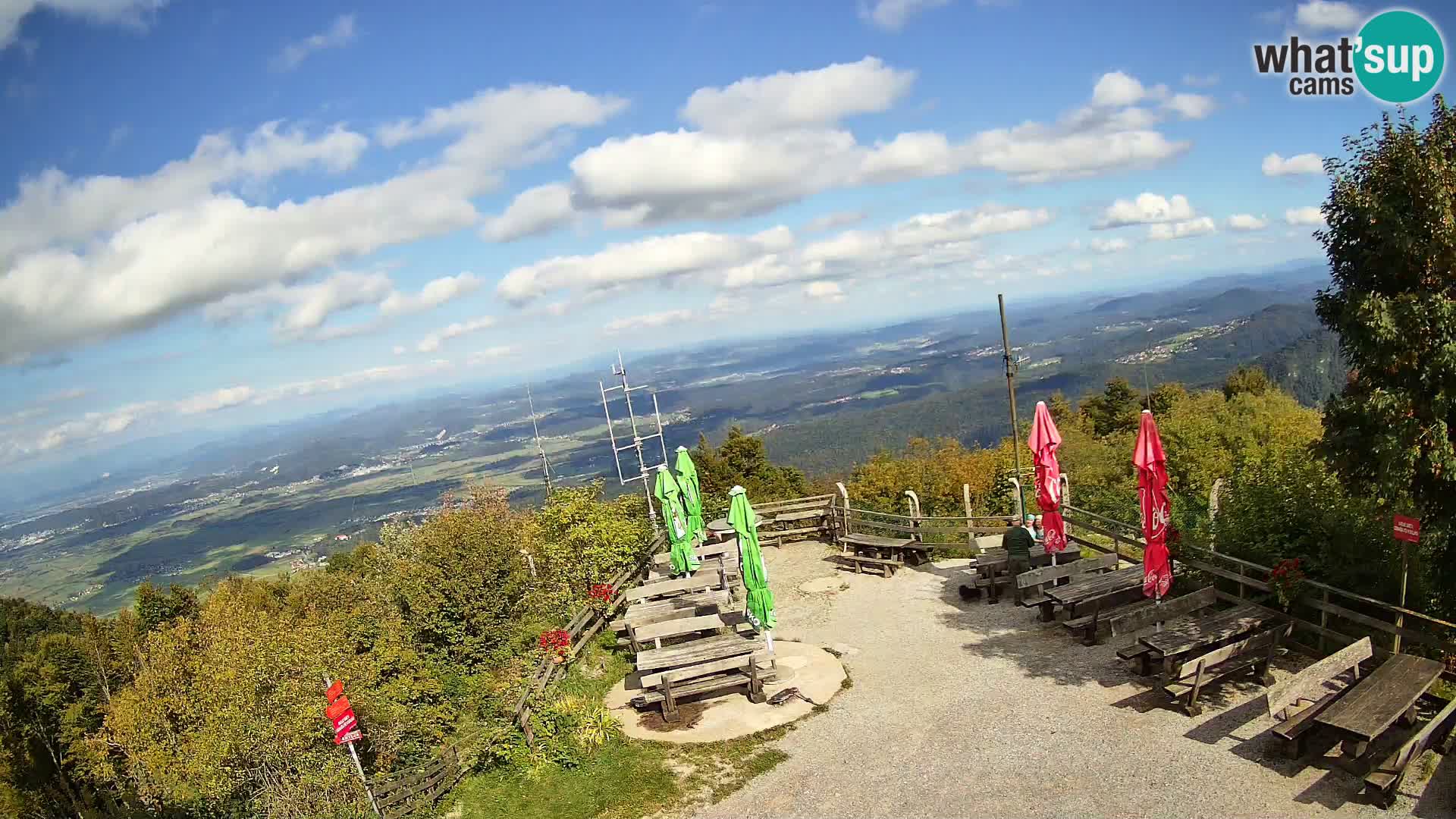 Mount Krim webcam near Ljubljana – Slovenia – view to Grosuplje