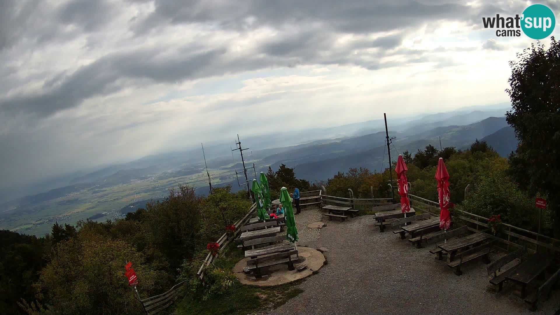 Mount Krim webcam near Ljubljana – Slovenia – view to Grosuplje