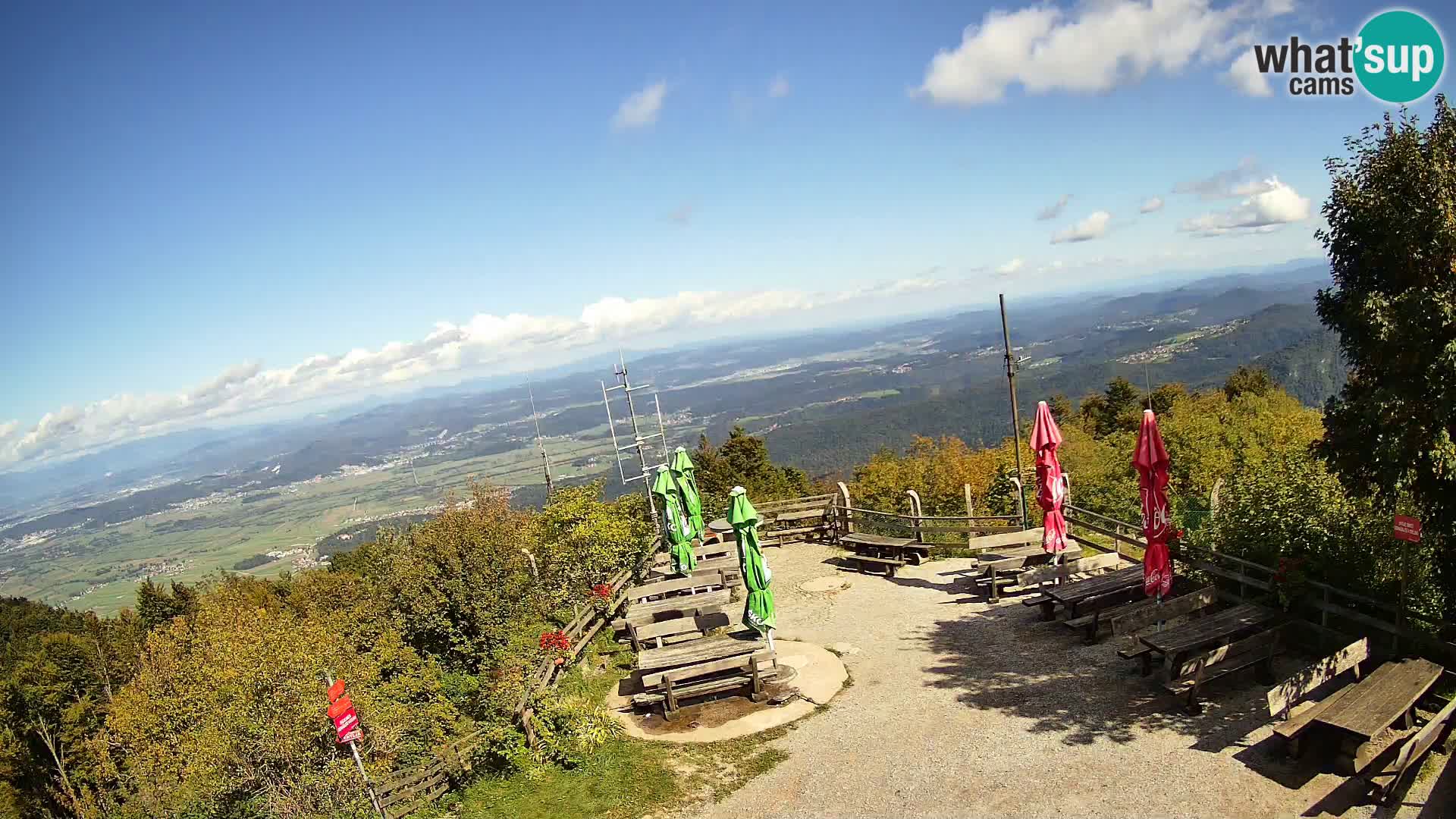 Mount Krim webcam near Ljubljana – Slovenia – view to Grosuplje