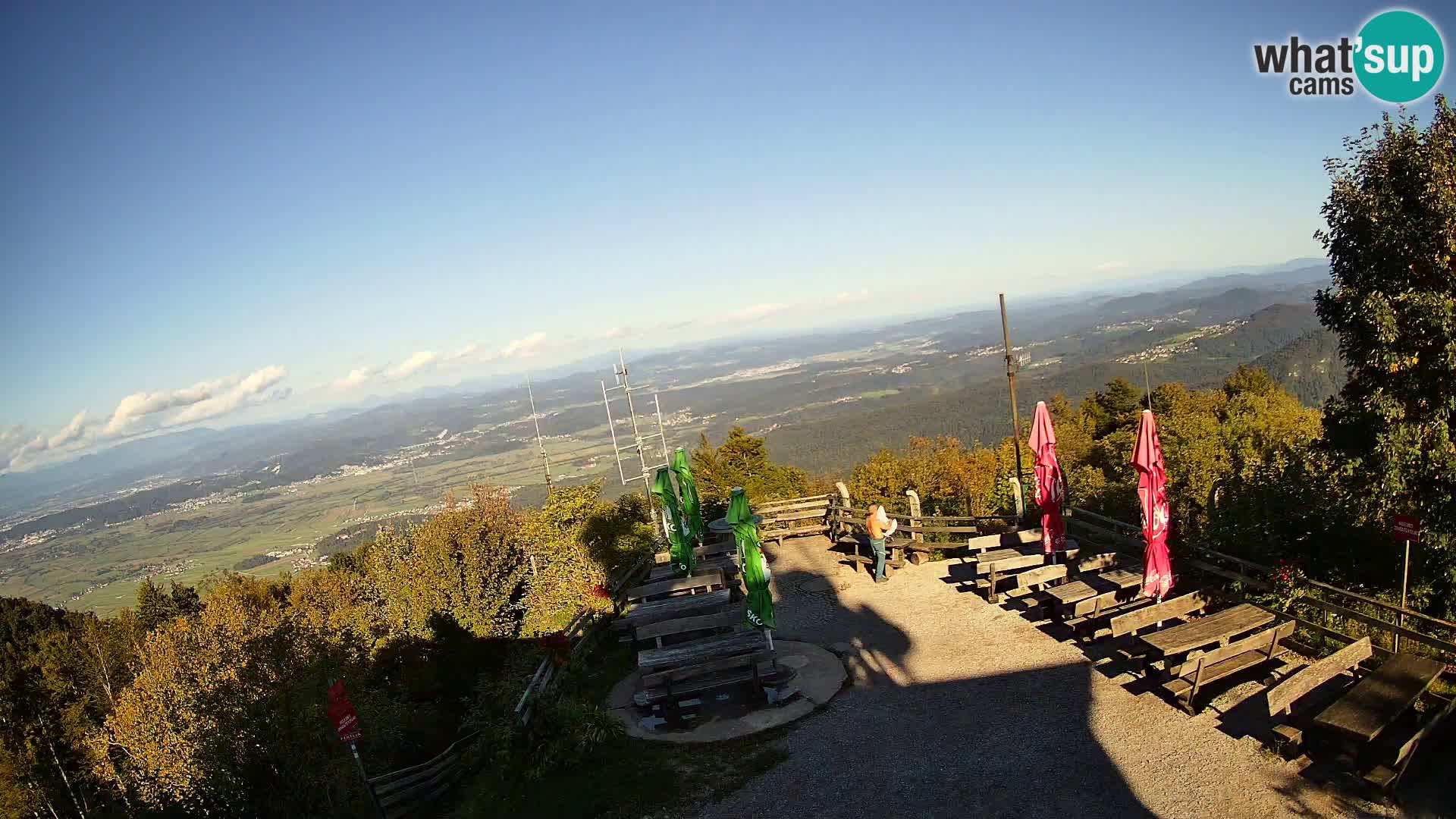 Mount Krim webcam near Ljubljana – Slovenia – view to Grosuplje