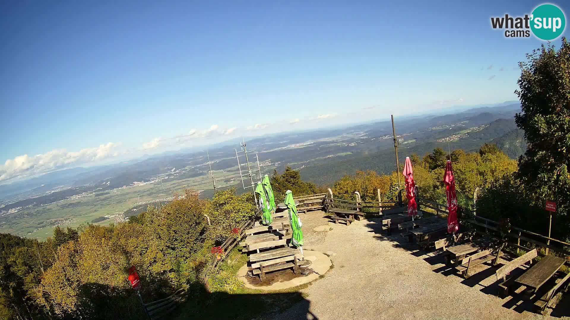 Mount Krim webcam near Ljubljana – Slovenia – view to Grosuplje