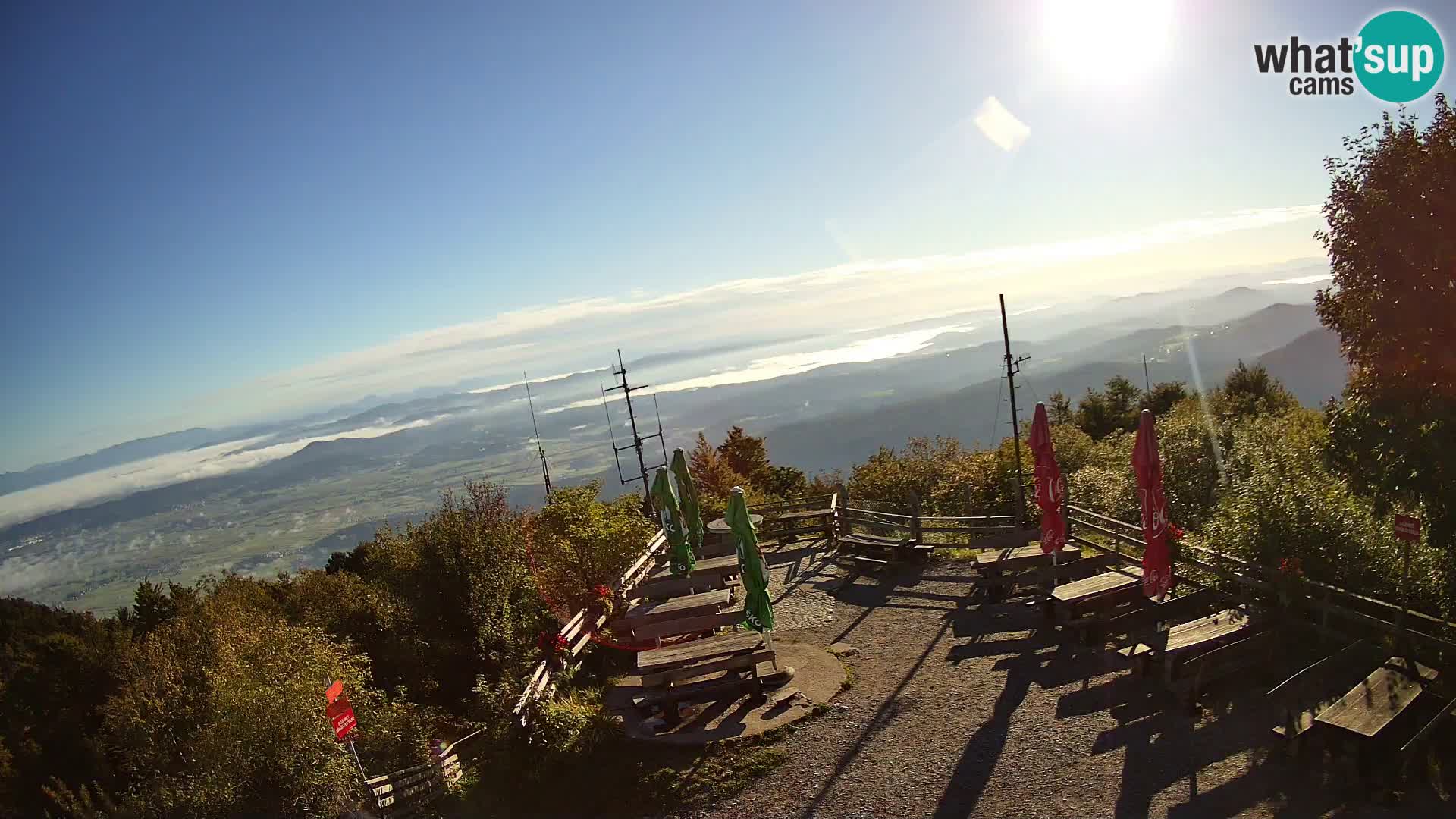 Mount Krim webcam near Ljubljana – Slovenia – view to Grosuplje