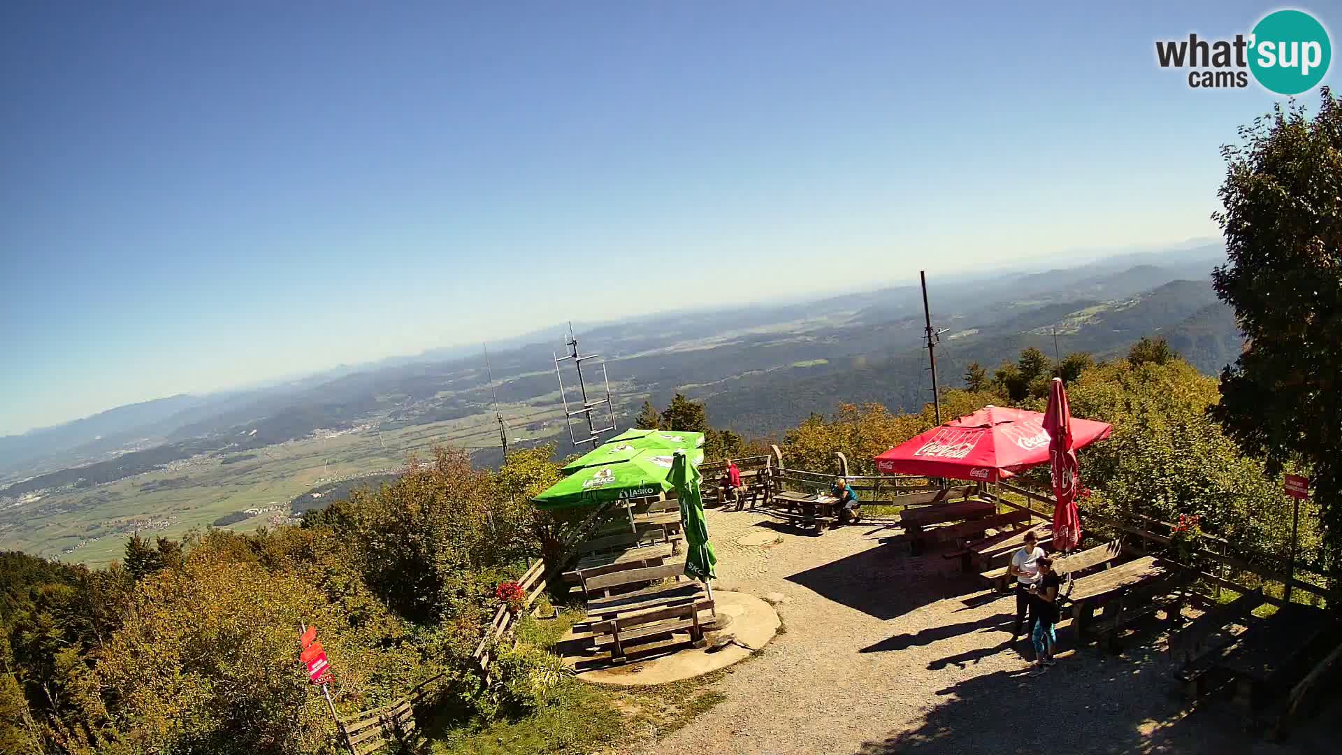 Mount Krim webcam near Ljubljana – Slovenia – view to Grosuplje