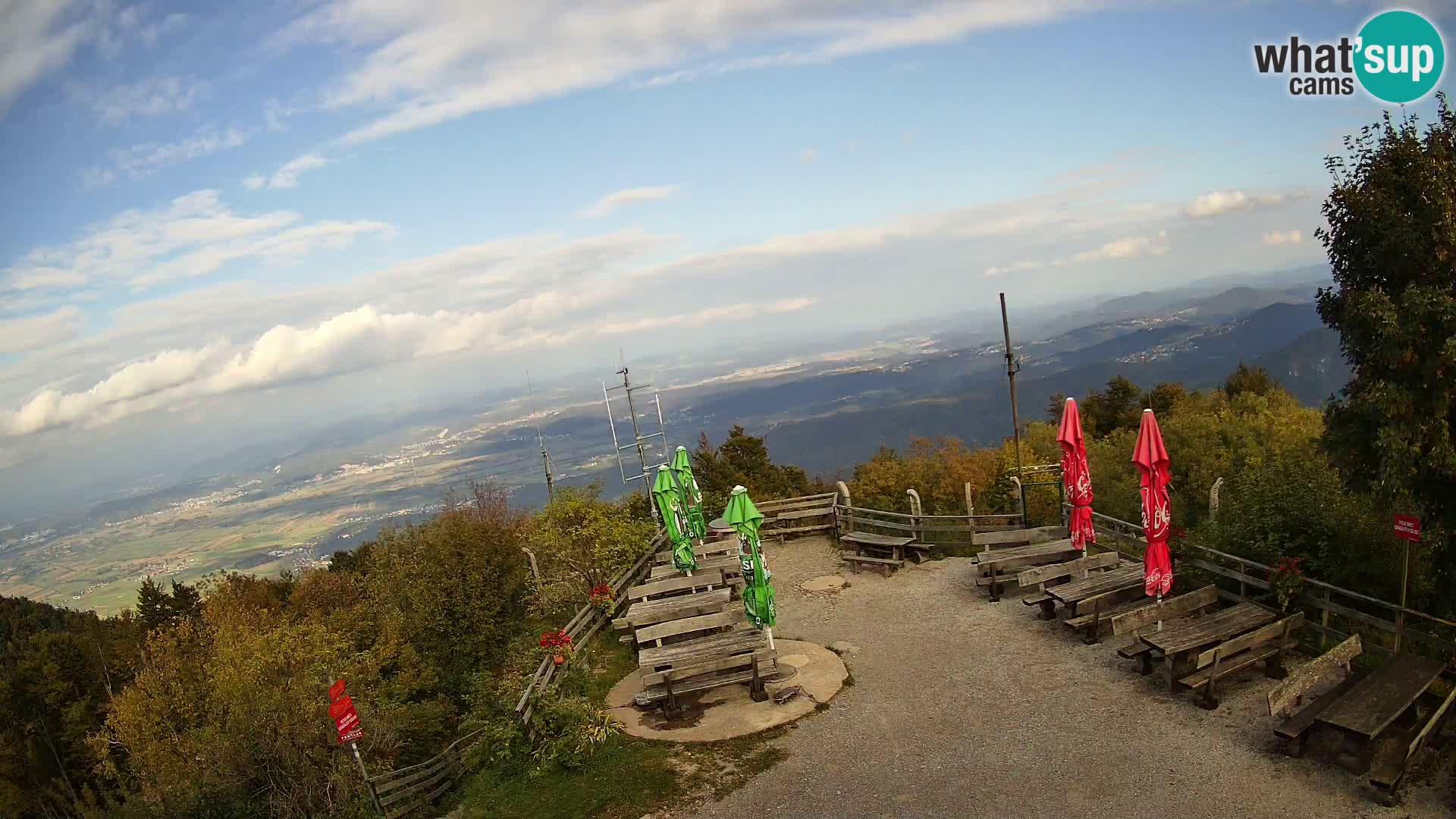 Mount Krim webcam near Ljubljana – Slovenia – view to Grosuplje